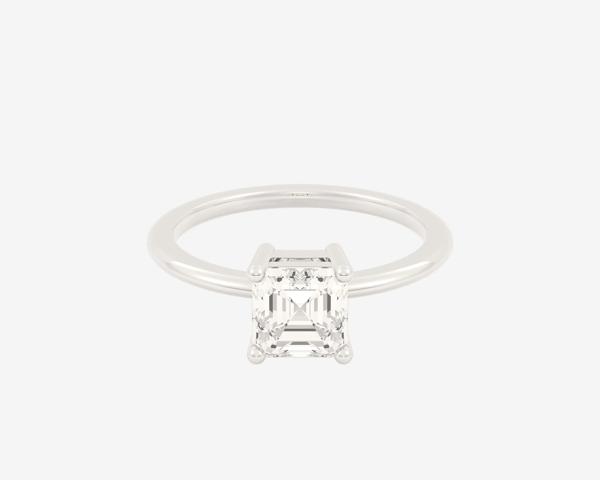 The Low Set Solitaire — Asscher - Image 2