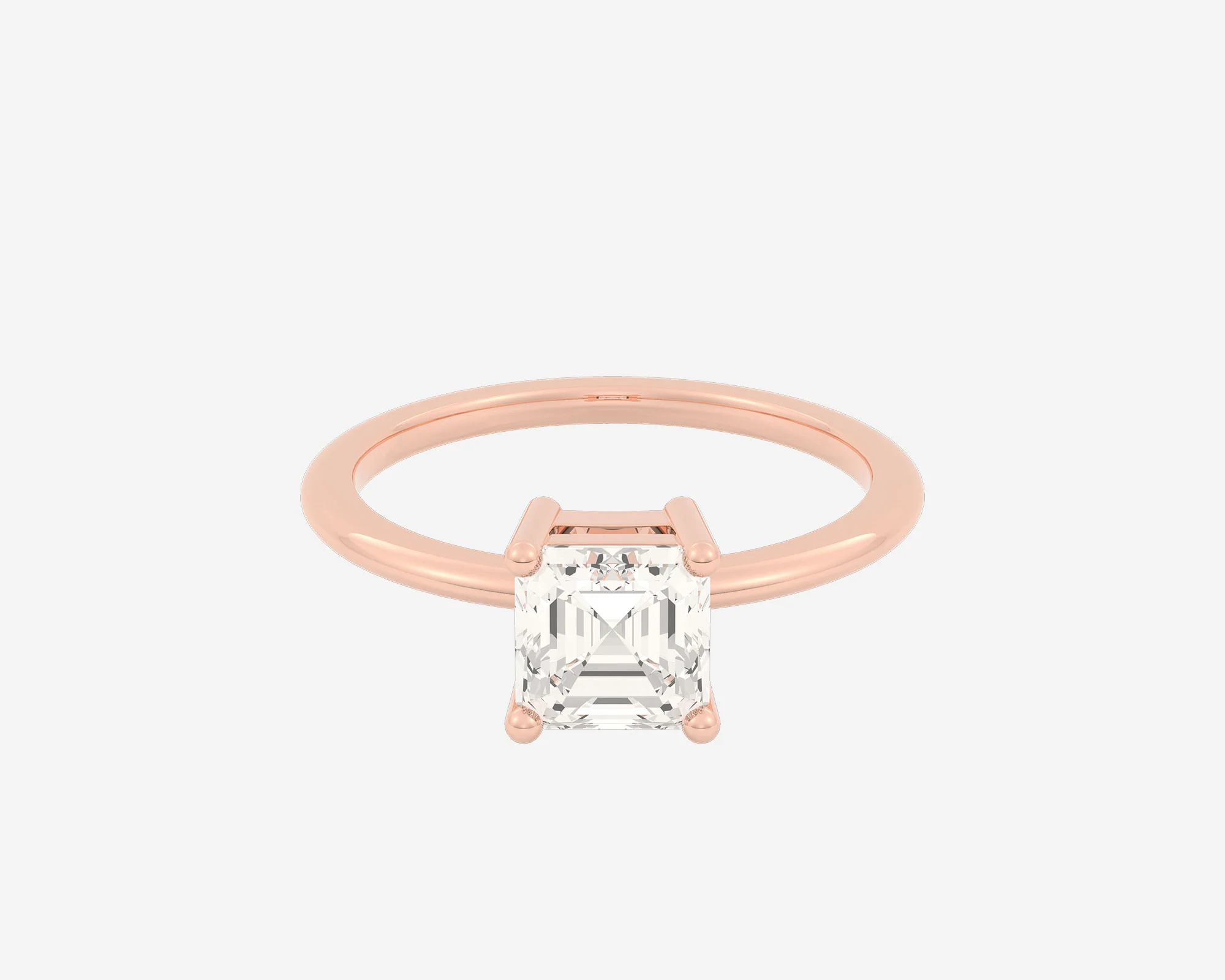 The Low Set Solitaire — Asscher - Image 3