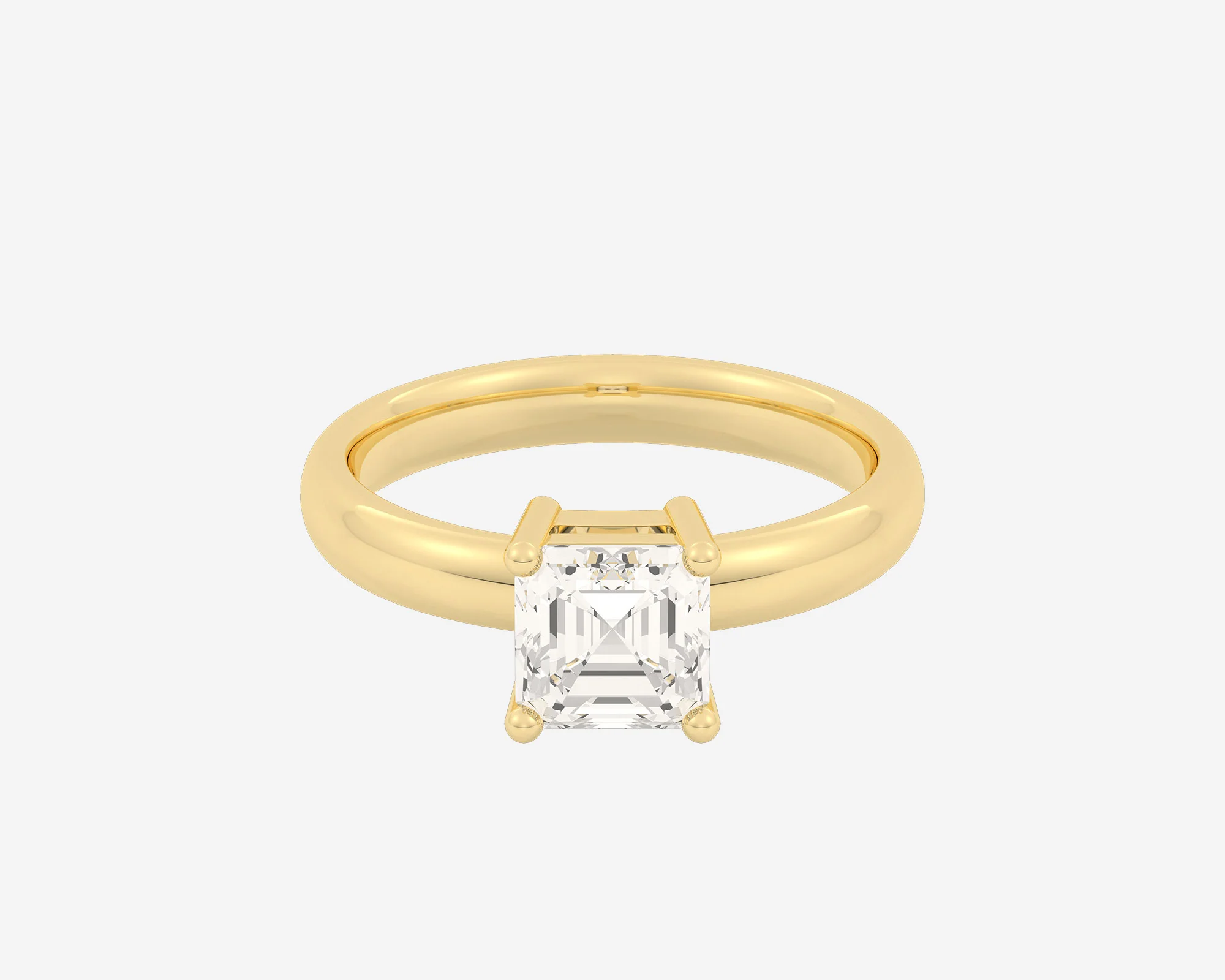 The Low Set Solitaire — Asscher - Image 4