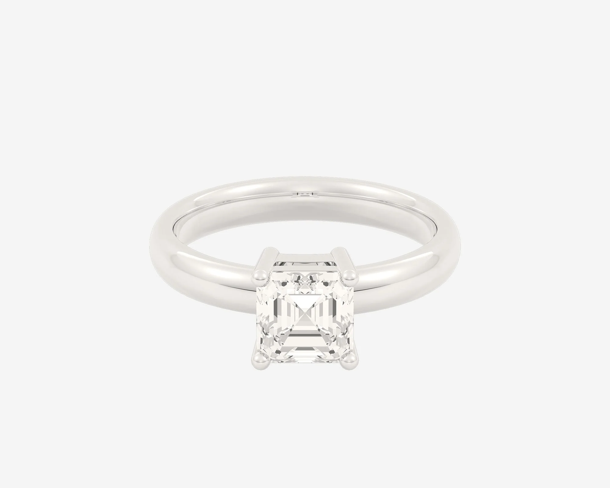 The Low Set Solitaire — Asscher - Image 5