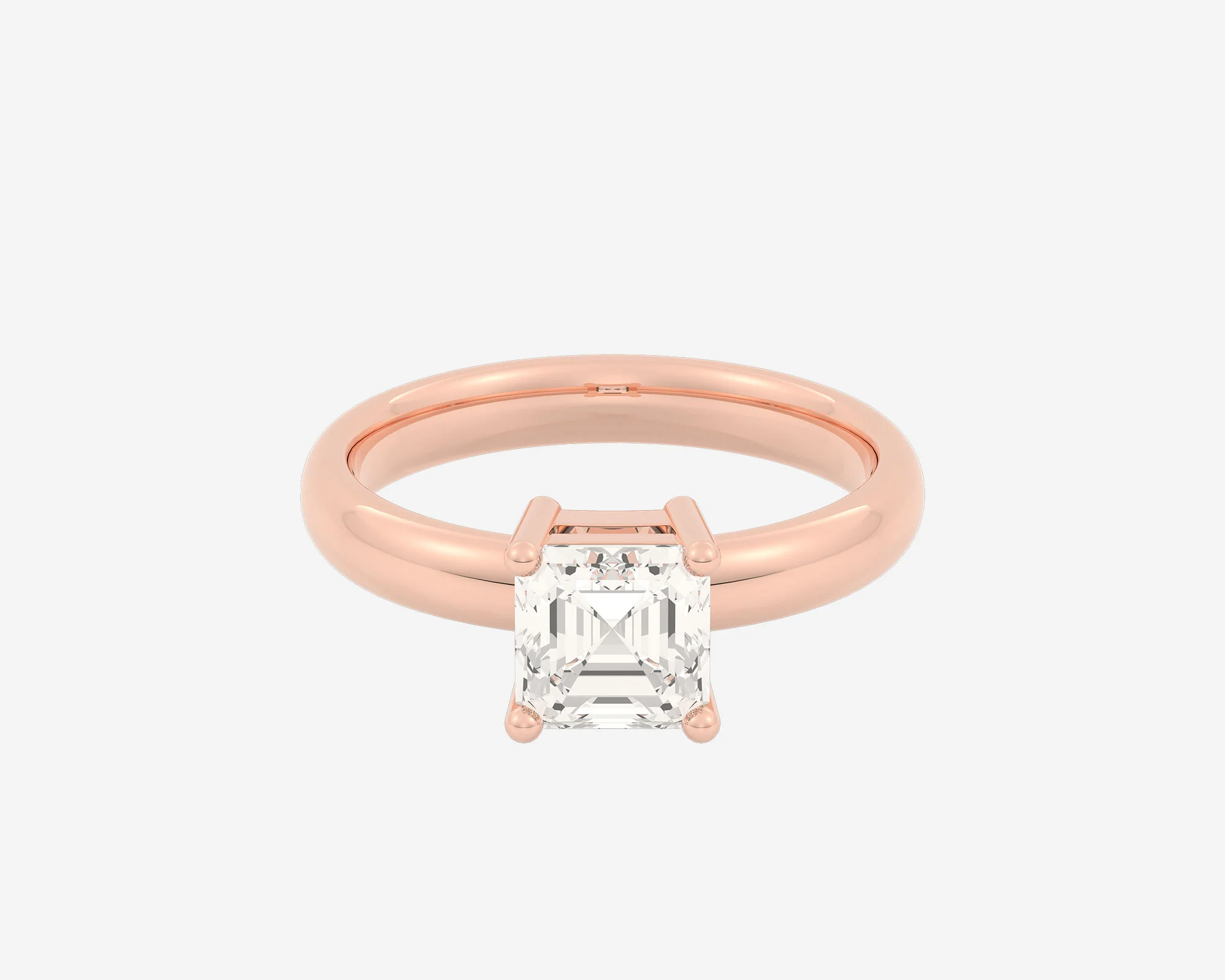 The Low Set Solitaire — Asscher - Image 6