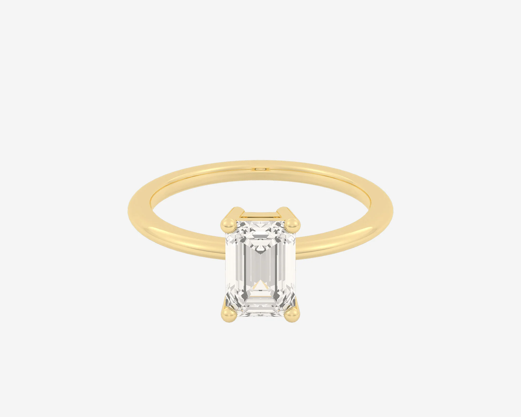 The Low Set Solitaire — Emerald