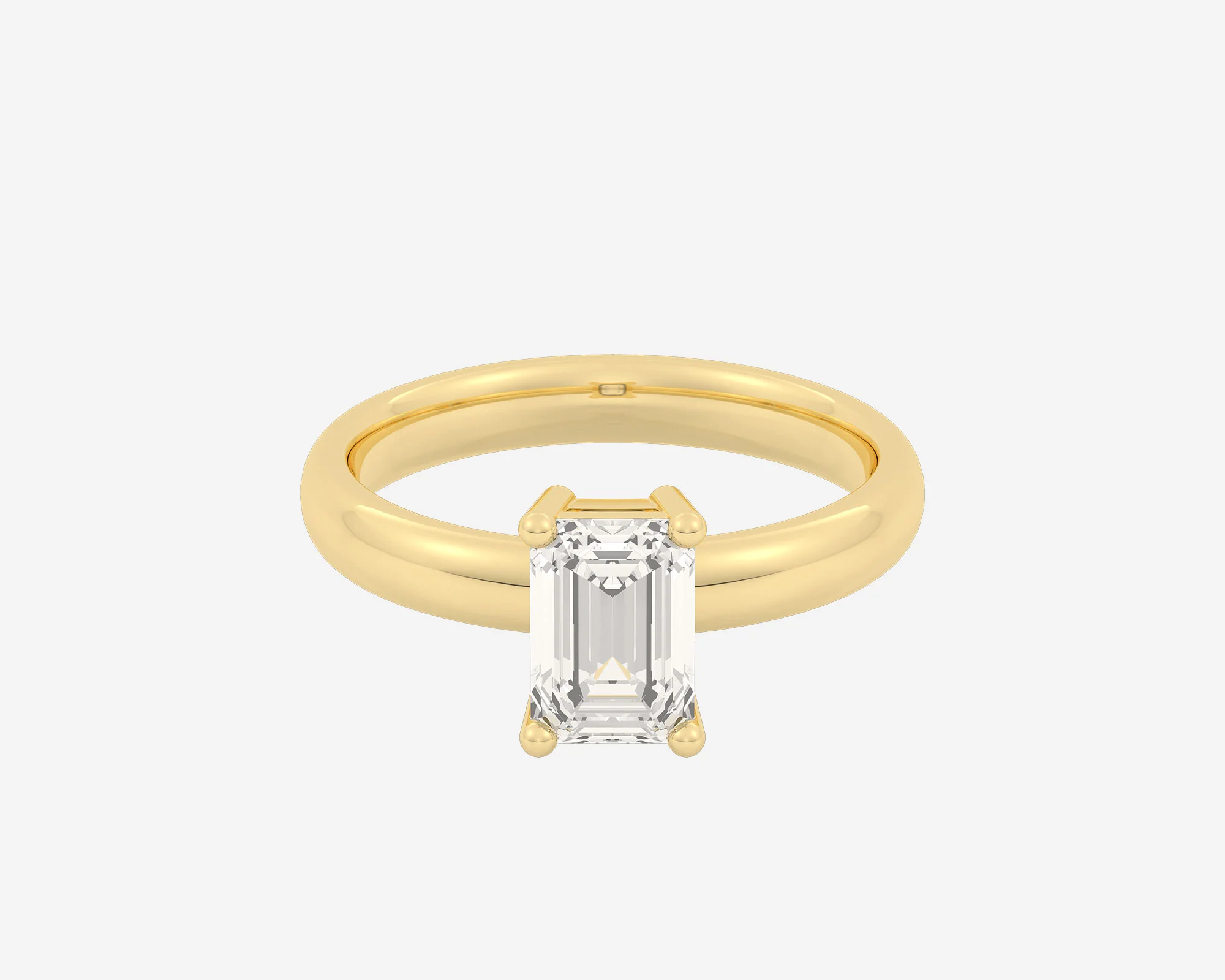 The Low Set Solitaire — Emerald - Image 4