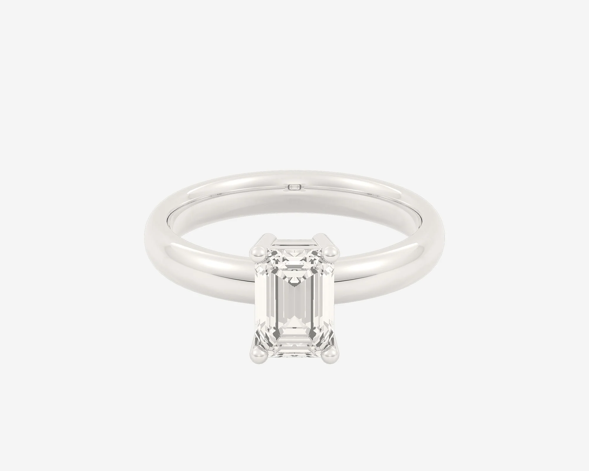 The Low Set Solitaire — Emerald - Image 5