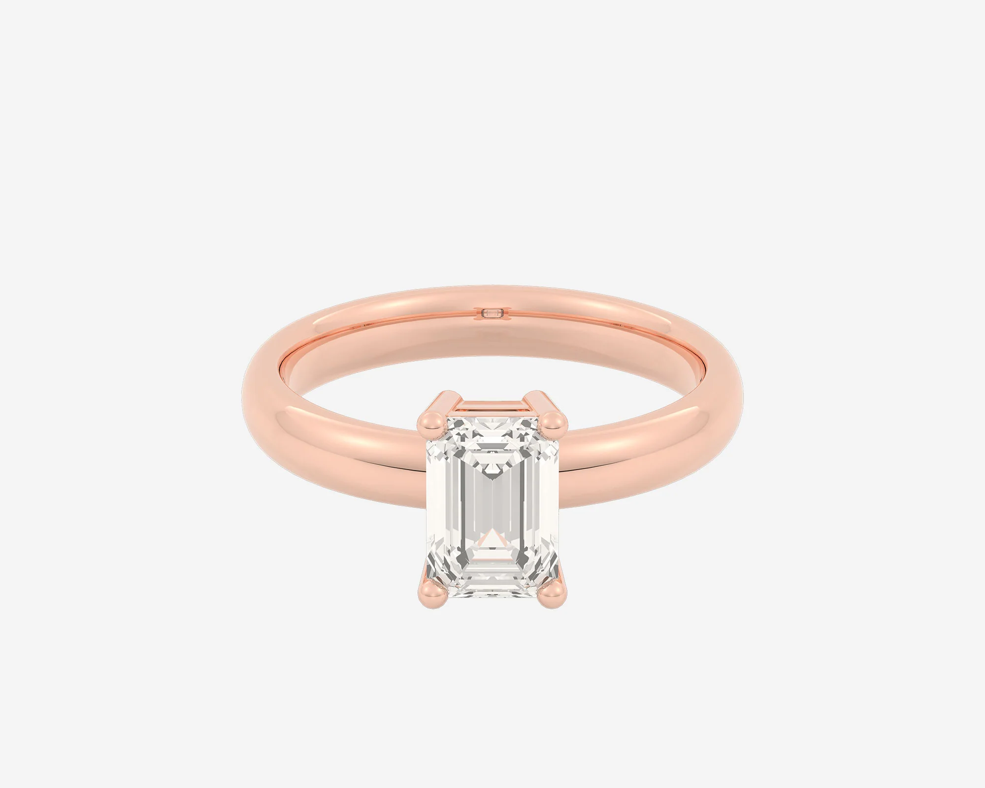 The Low Set Solitaire — Emerald - Image 6