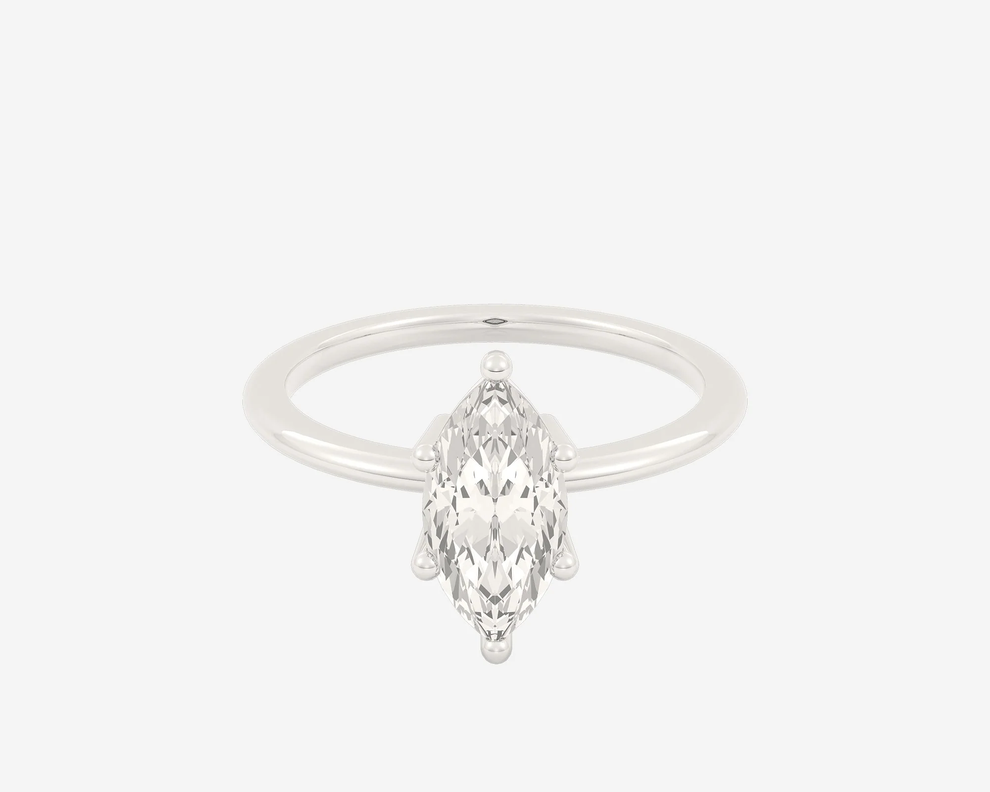 The Low Set Solitaire — Marquise - Image 2