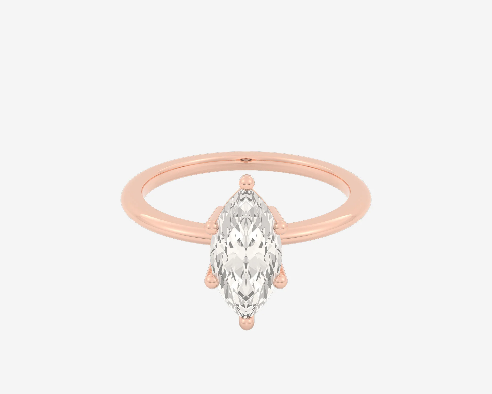 The Low Set Solitaire — Marquise - Image 3