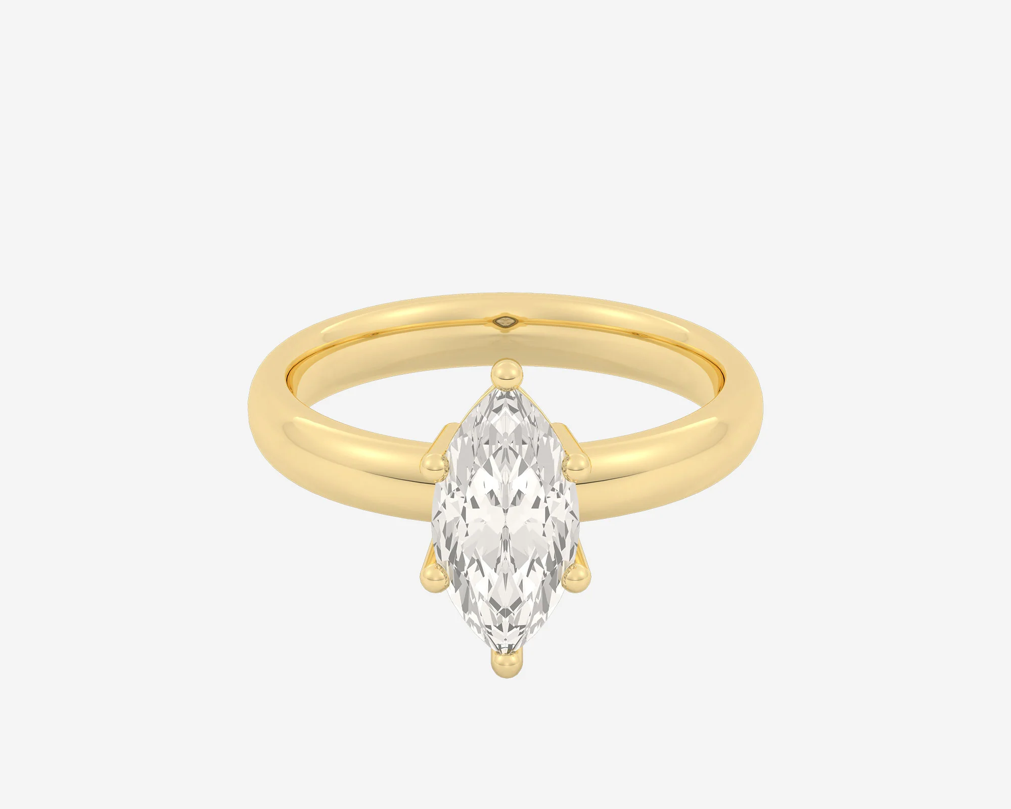The Low Set Solitaire — Marquise - Image 4