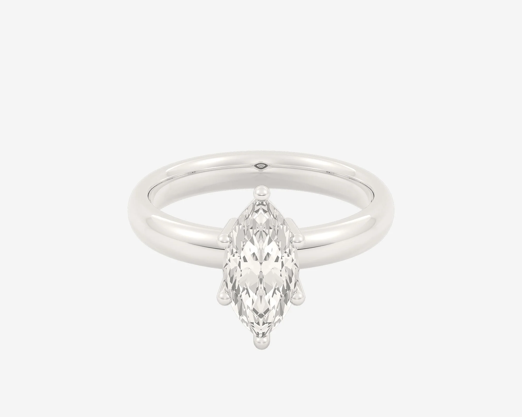 The Low Set Solitaire — Marquise - Image 5