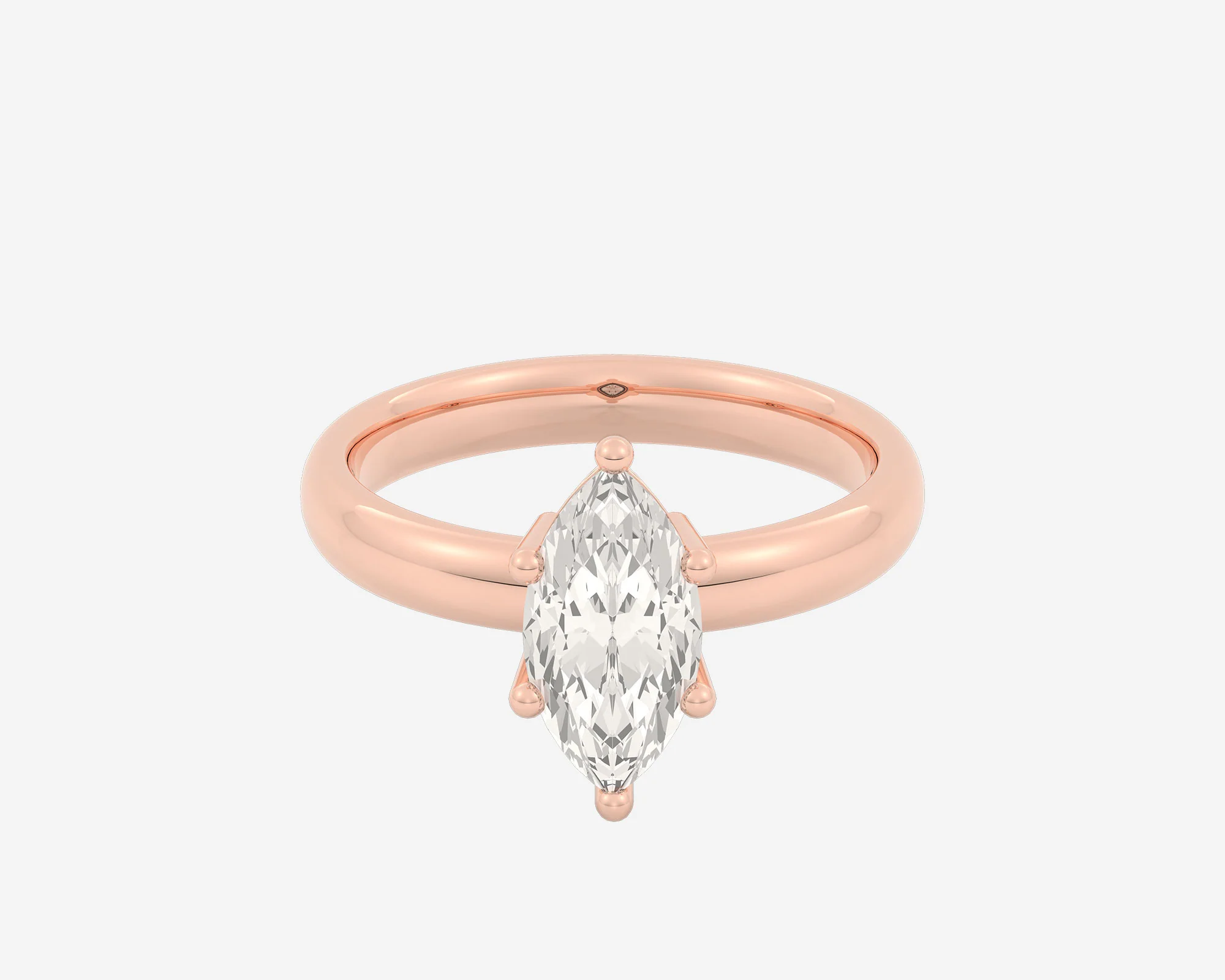 The Low Set Solitaire — Marquise - Image 6