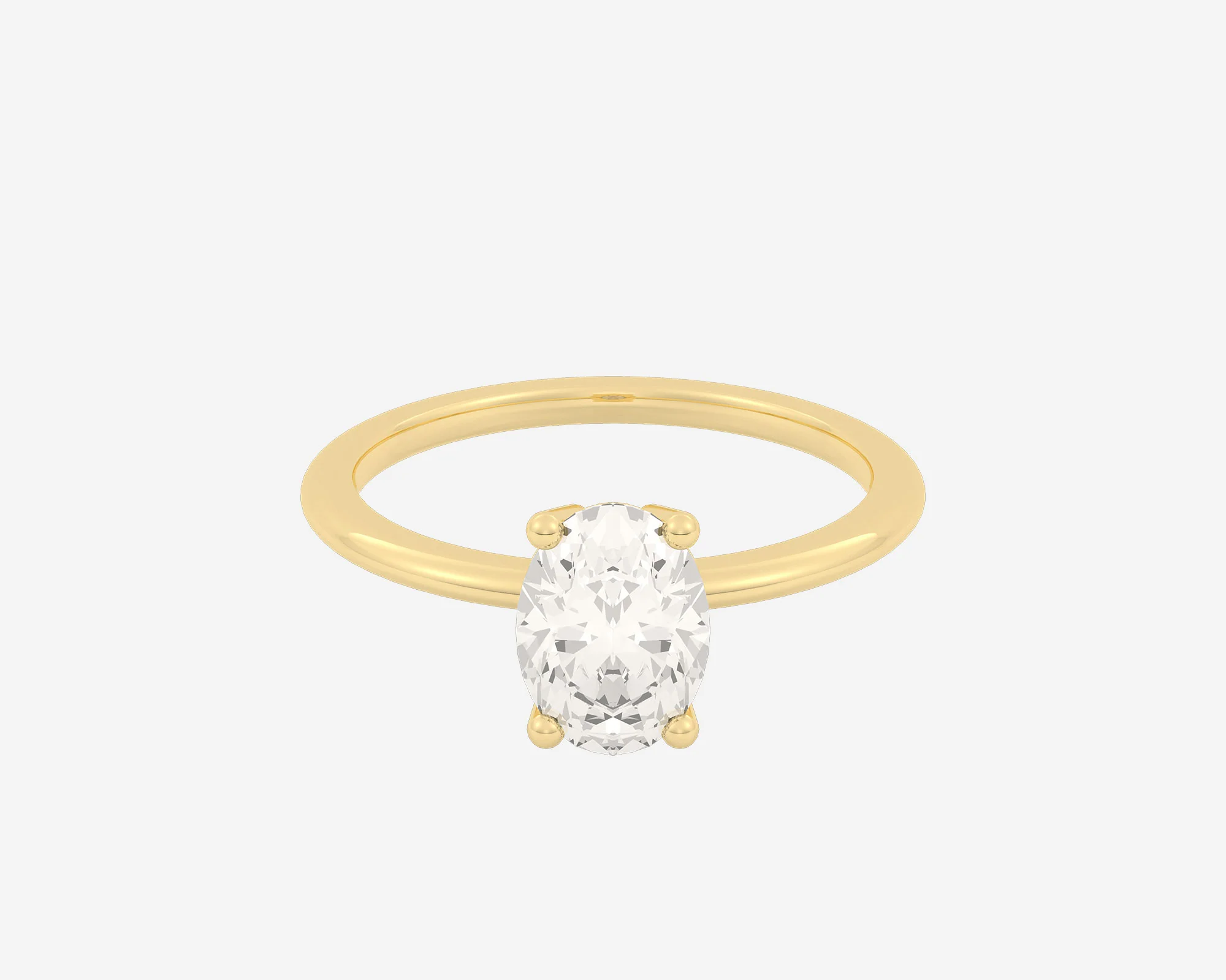 The Low Set Solitaire — Oval