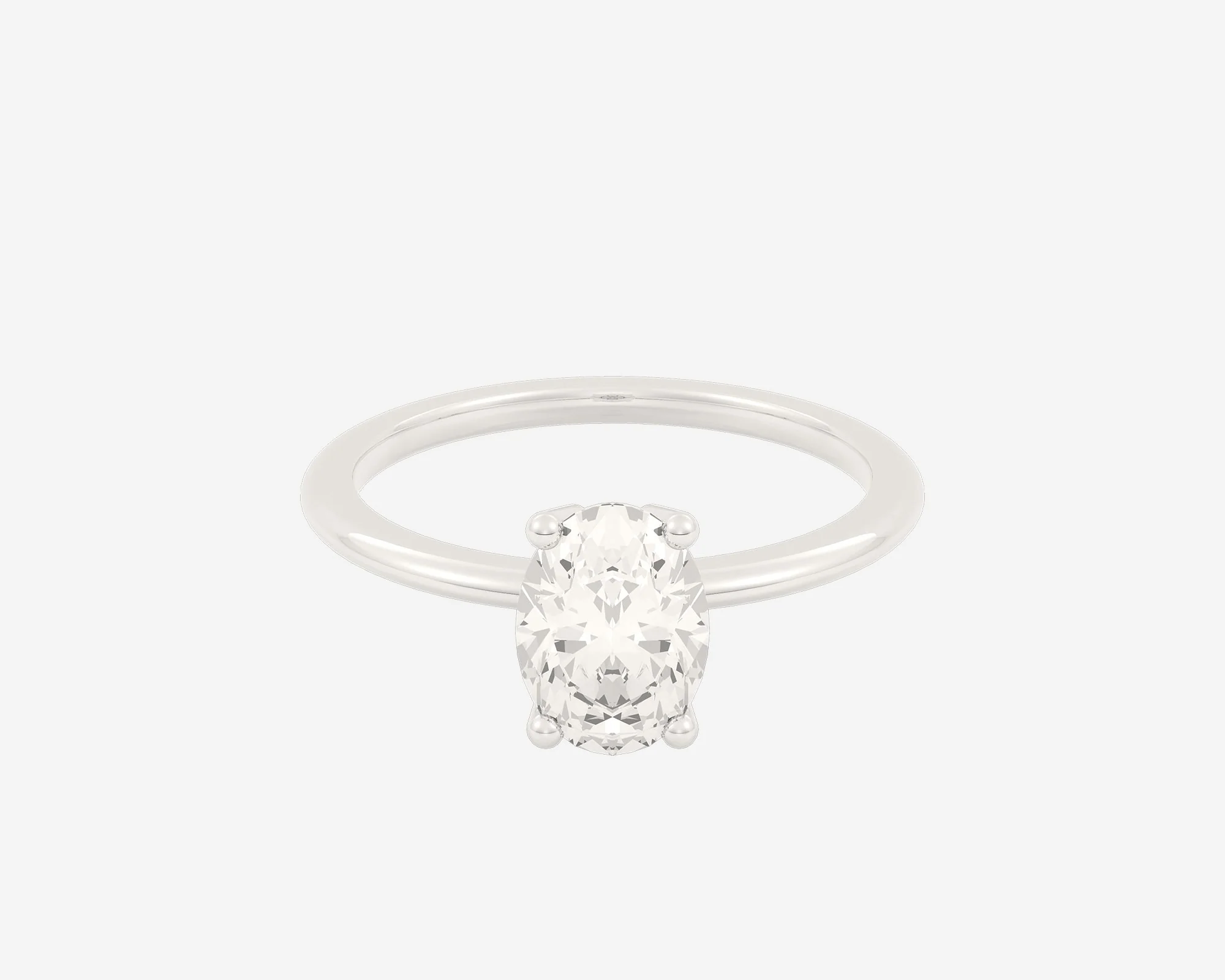 The Low Set Solitaire — Oval - Image 2