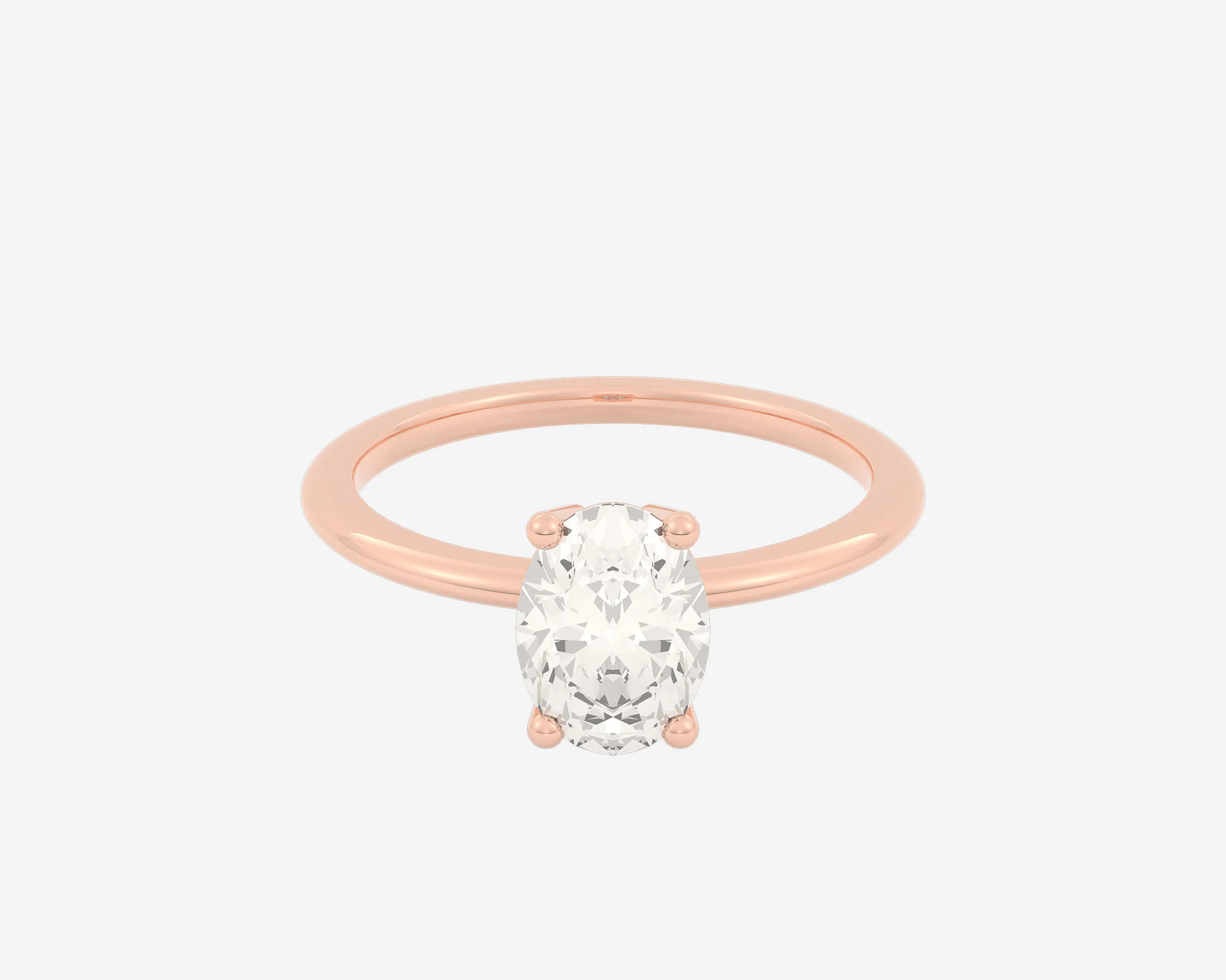 The Low Set Solitaire — Oval - Image 3