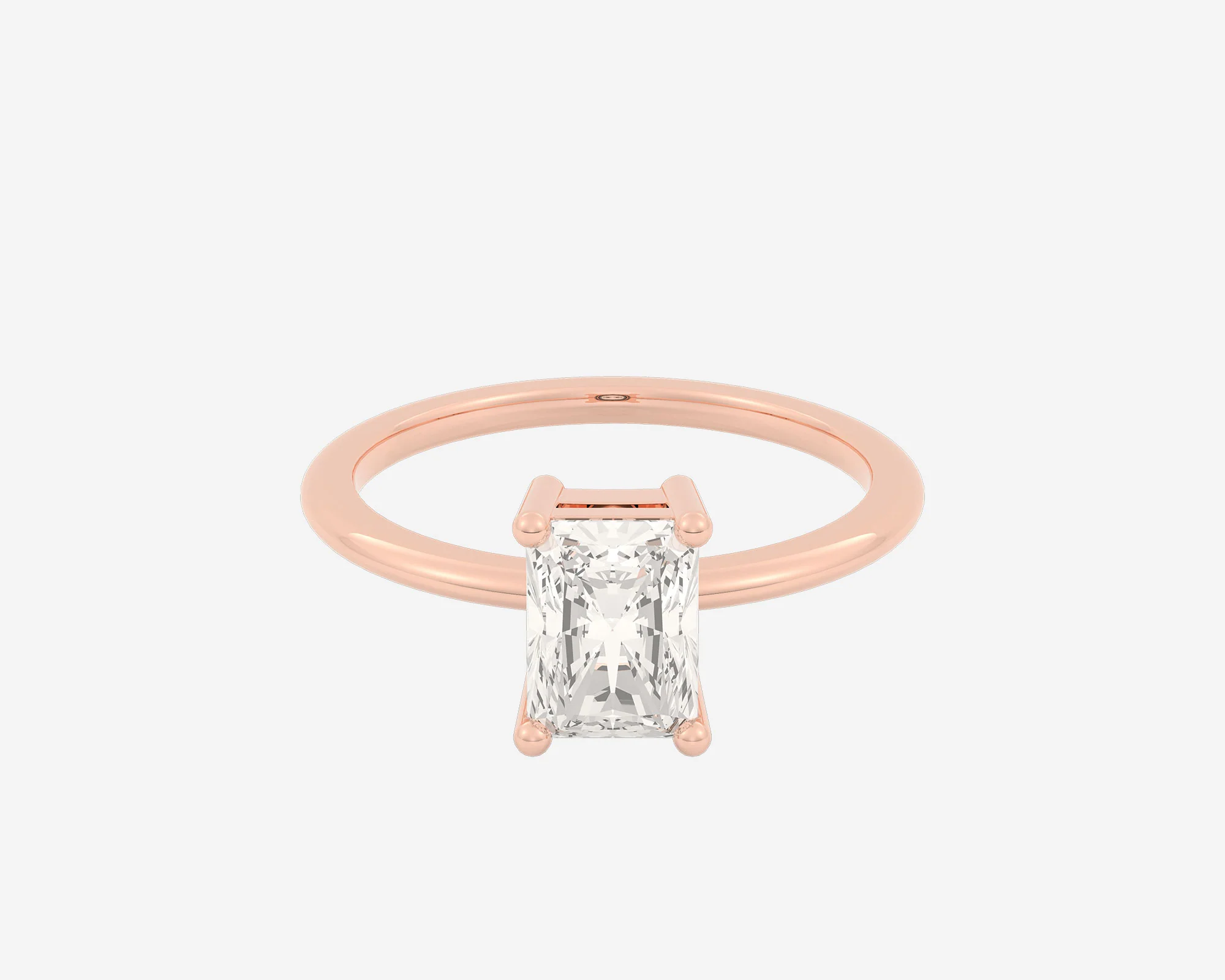 The Low Set Solitaire — Radiant - Image 3