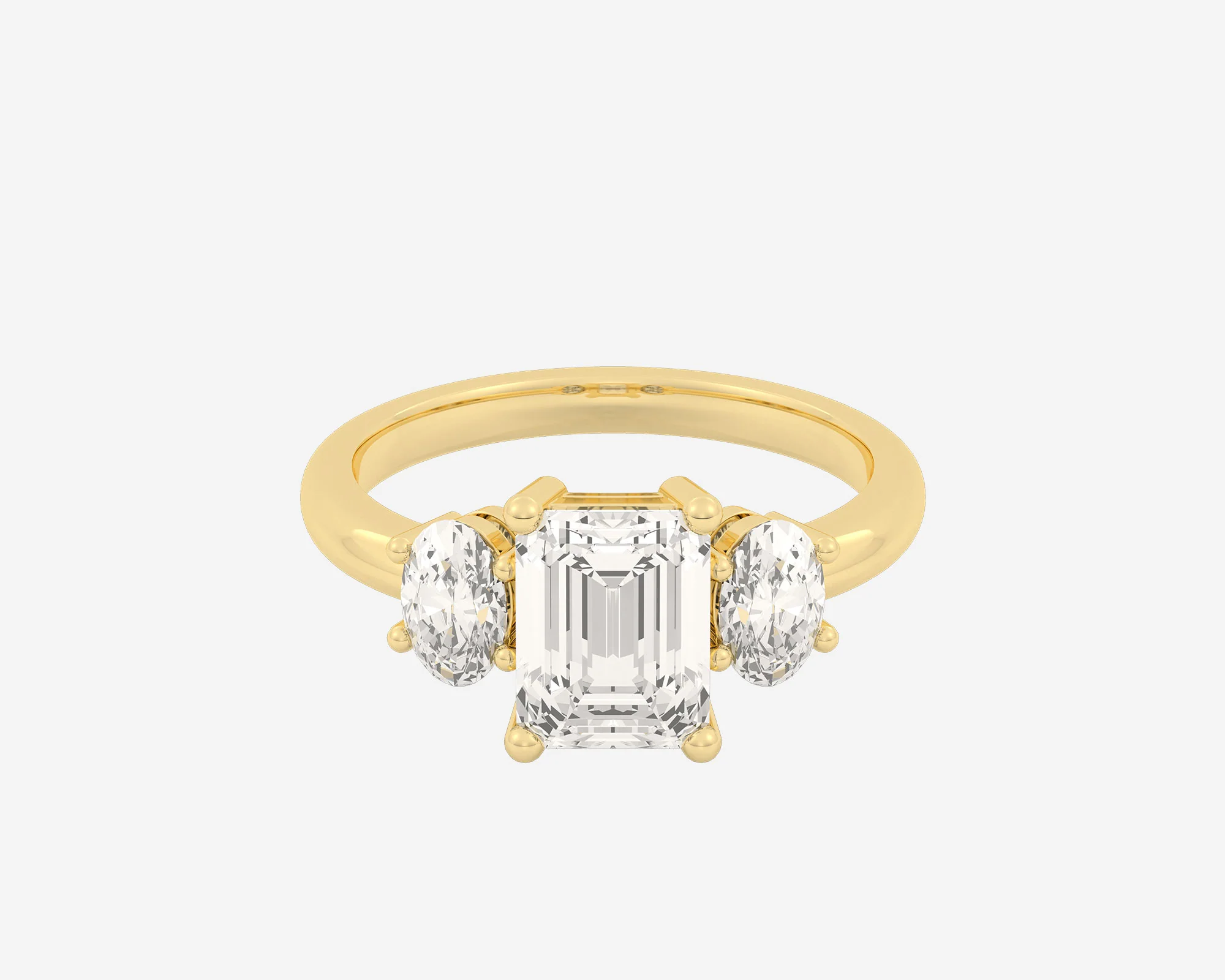 The Oval 3-Stone — Emerald - Image 3