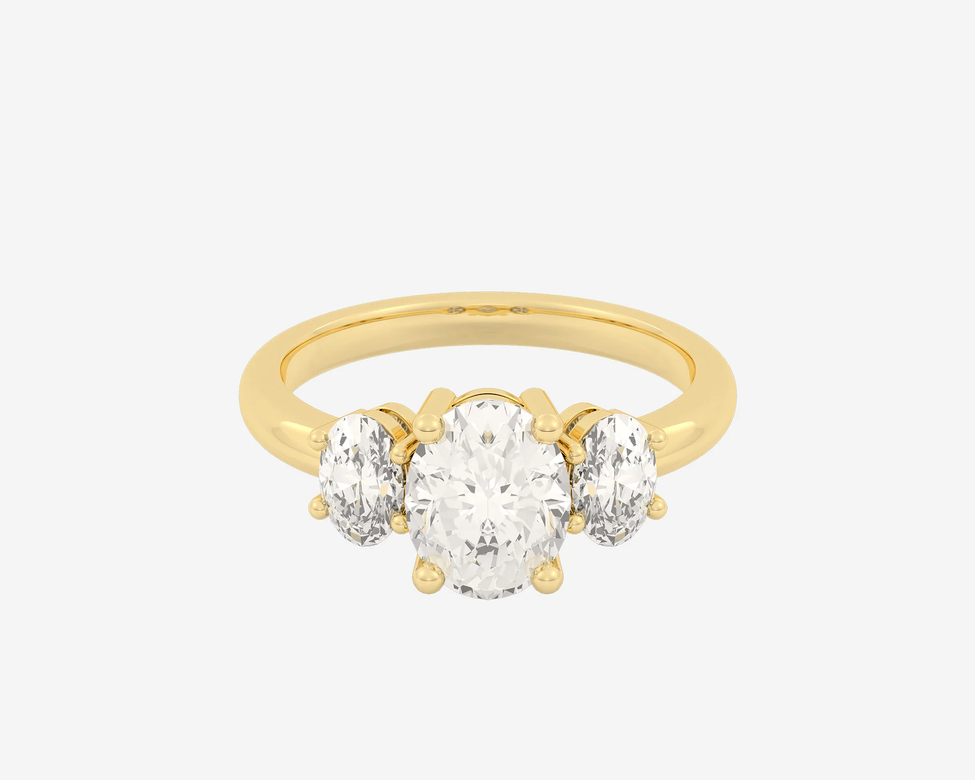 The Oval 3-Stone — Oval - Image 3