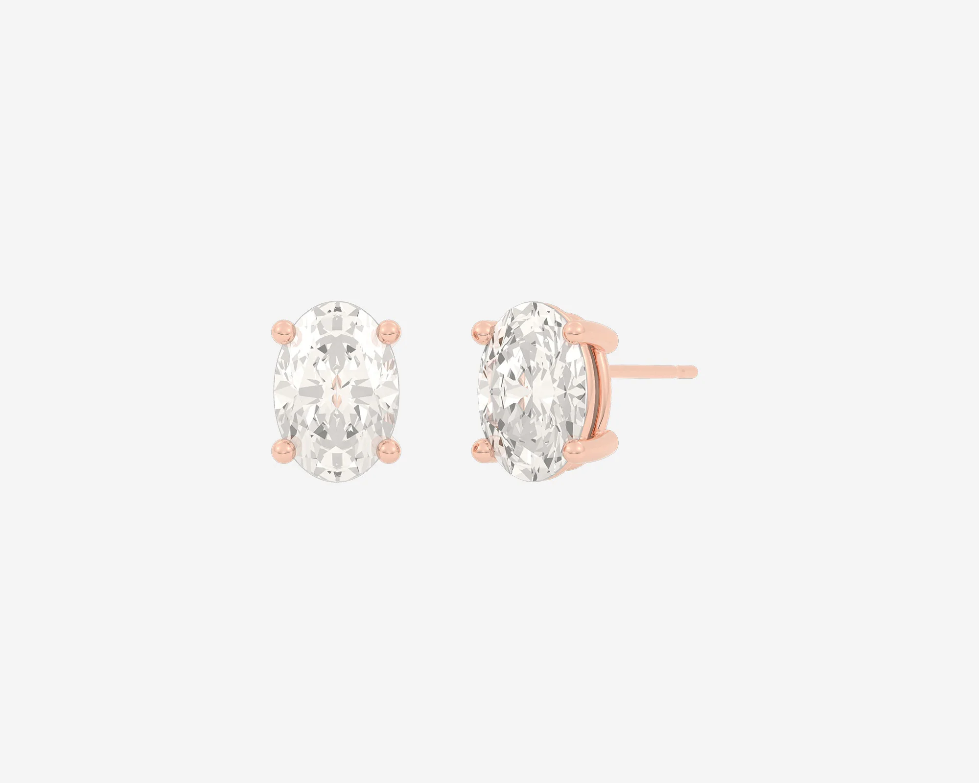 The Oval Diamond Studs - Image 3