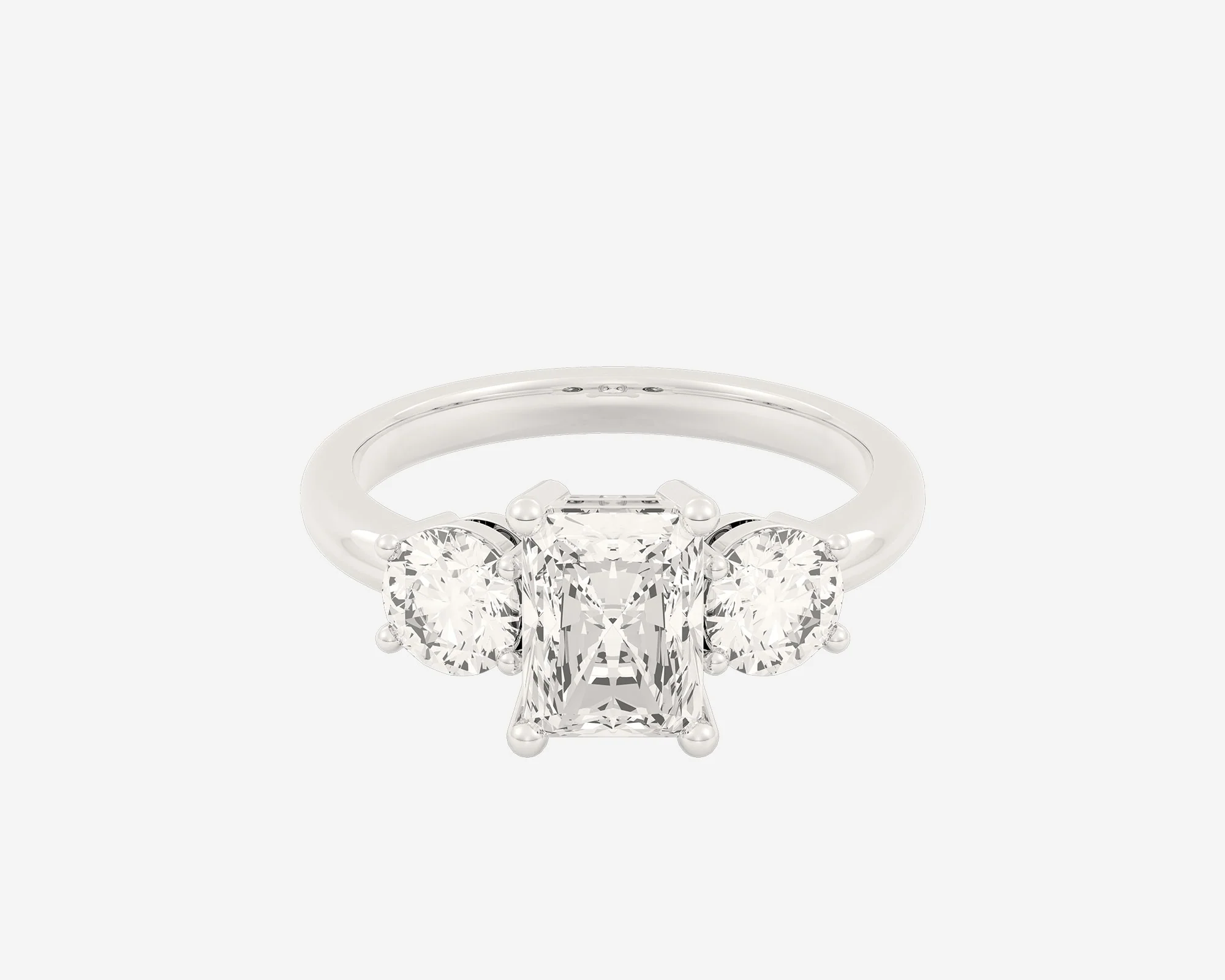 The Round 3-Stone — Radiant - Image 2
