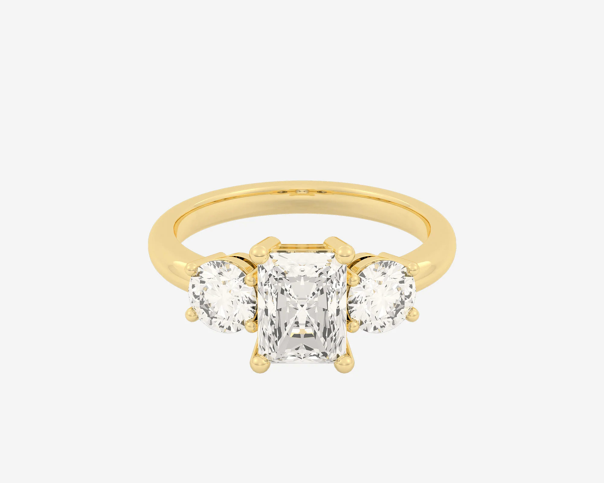 The Round 3-Stone — Radiant - Image 3