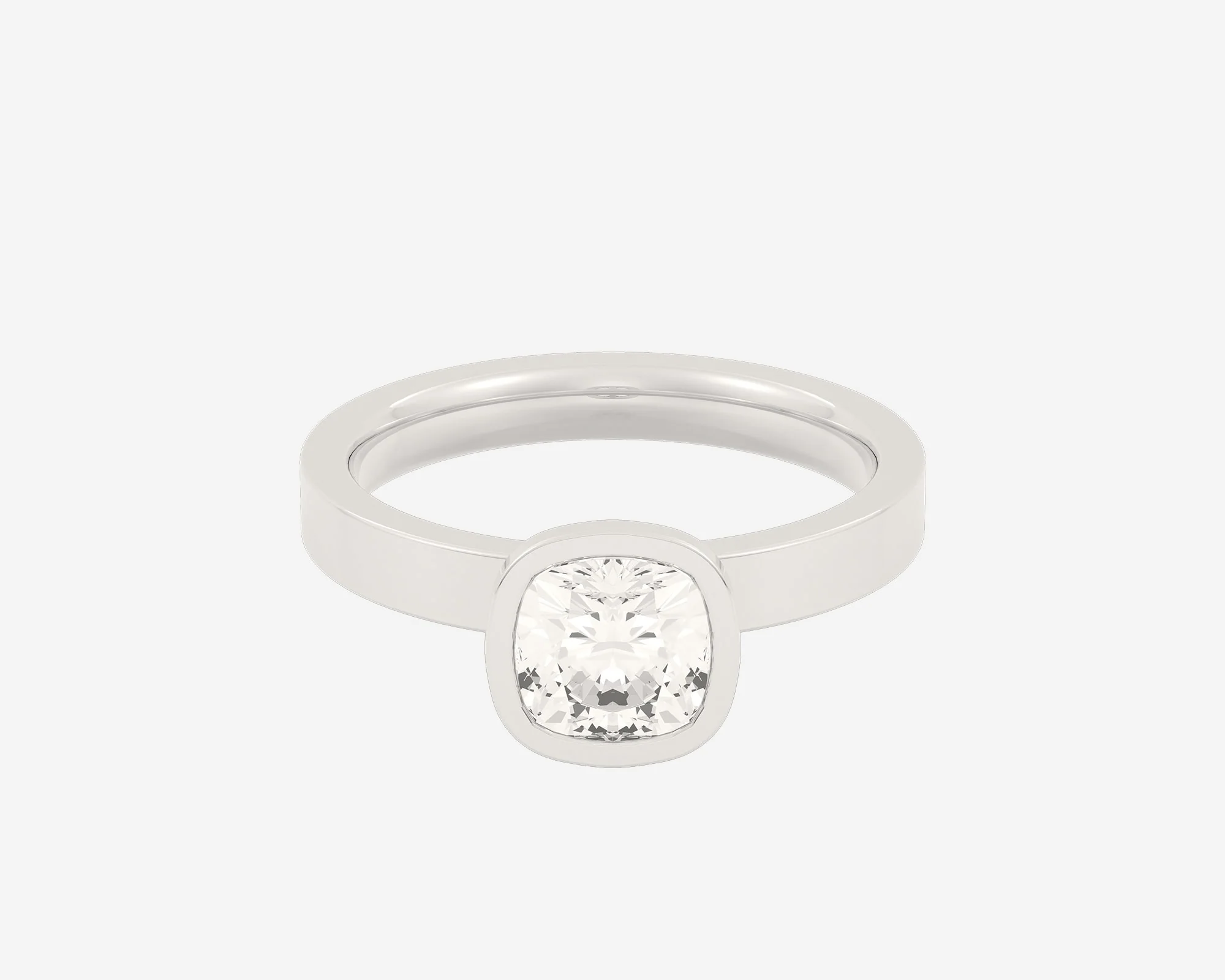The Square Bezel Solitaire — Cushion - Image 5