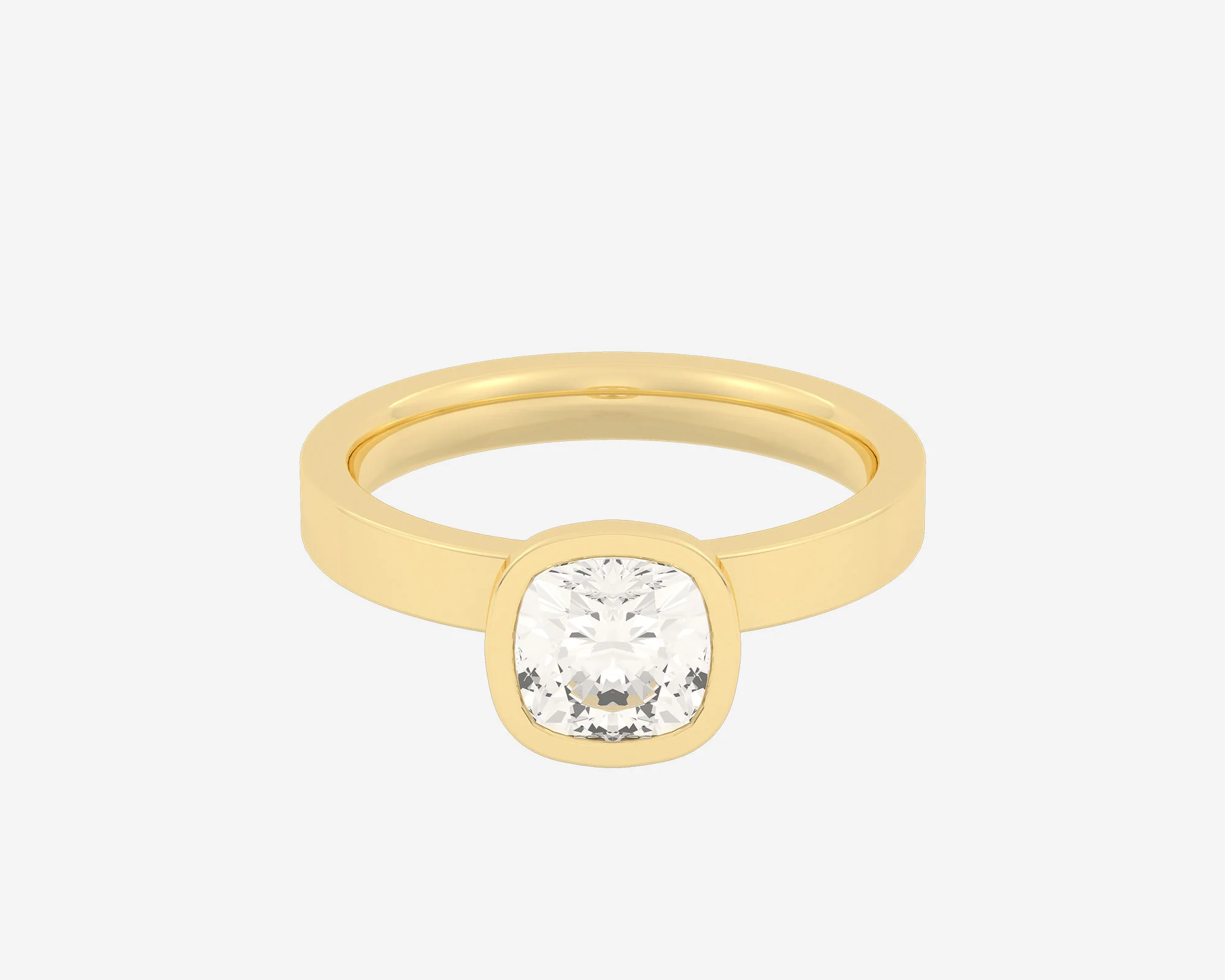 The Square Bezel Solitaire — Cushion - Image 6