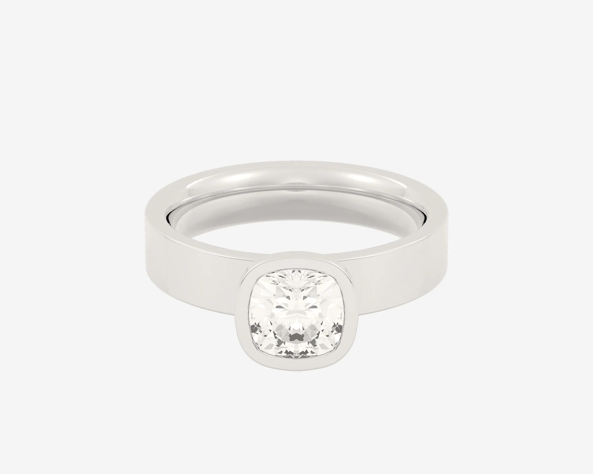 The Square Bezel Solitaire — Cushion - Image 8
