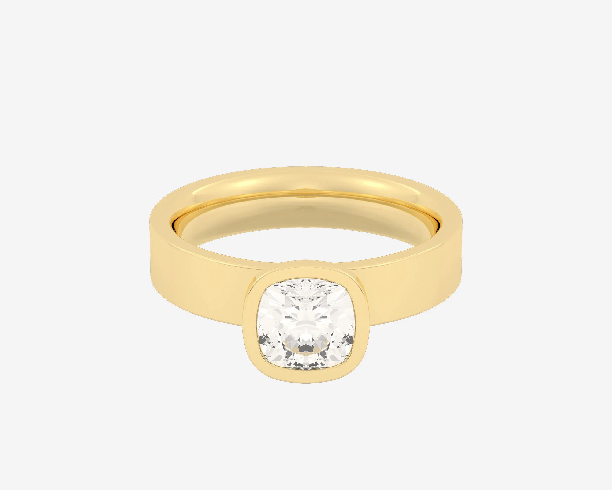 The Square Bezel Solitaire — Cushion - Image 9