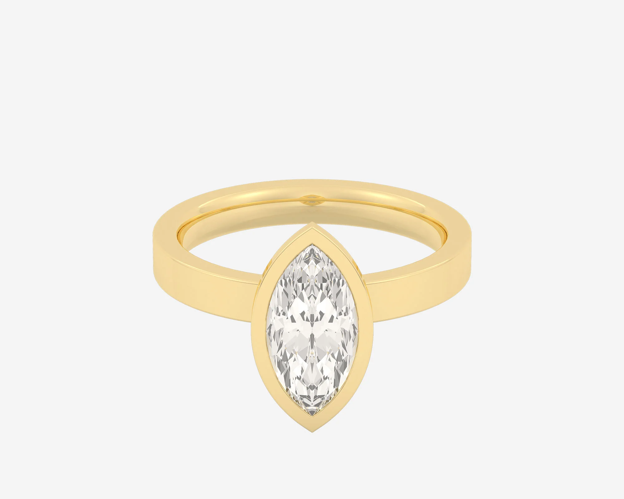 The Square Bezel Solitaire — Marquise - Image 4