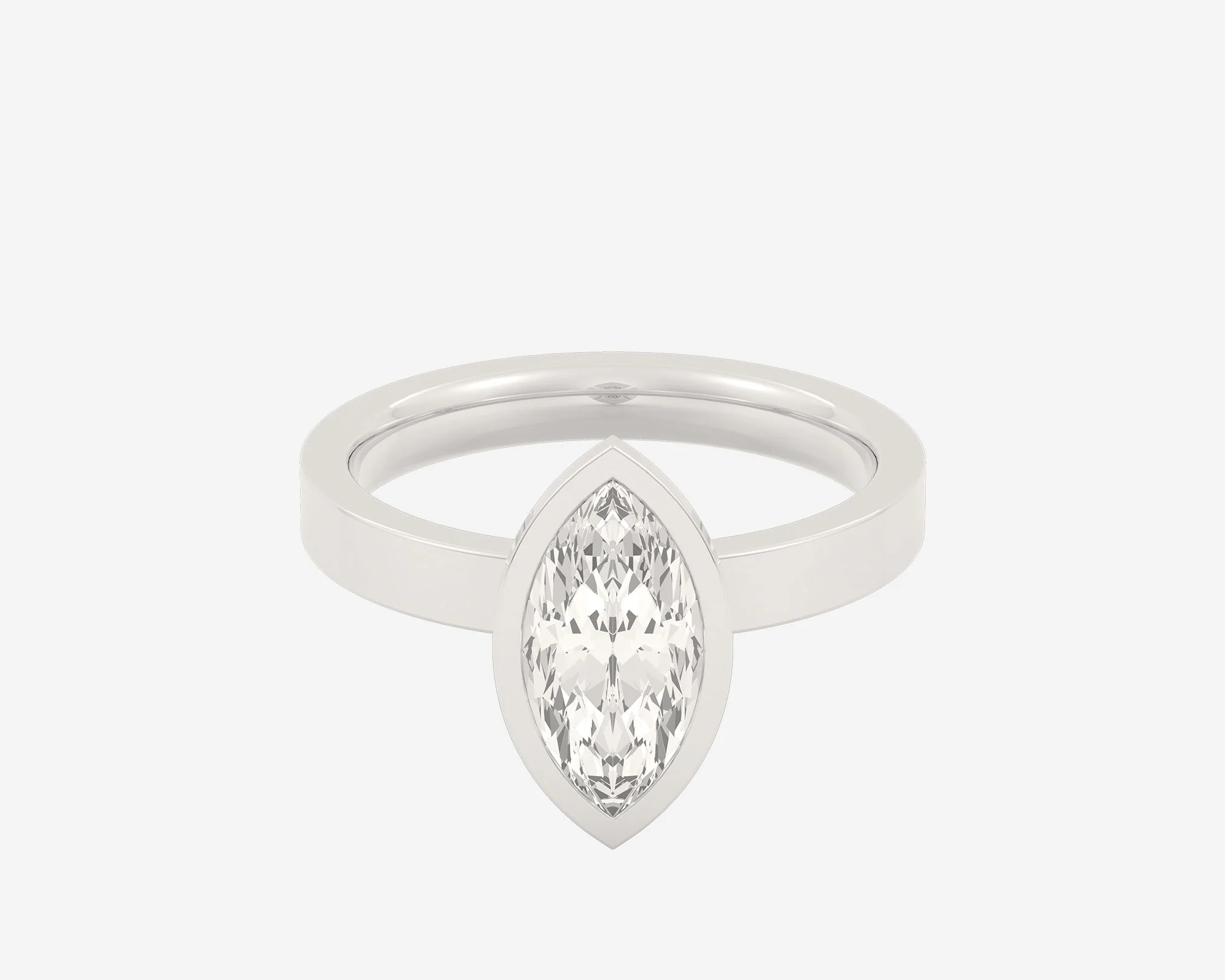 The Square Bezel Solitaire — Marquise - Image 5