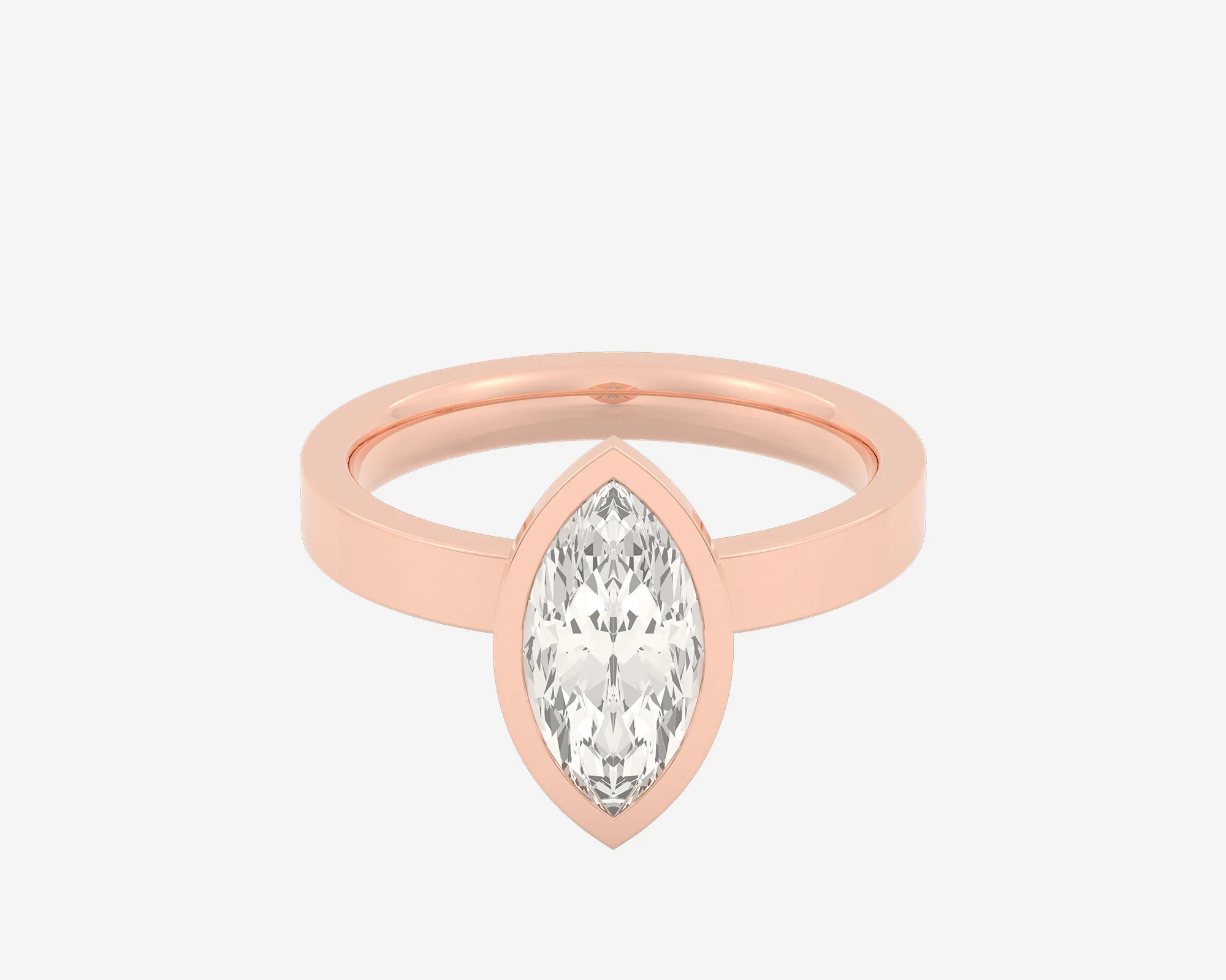The Square Bezel Solitaire — Marquise - Image 6
