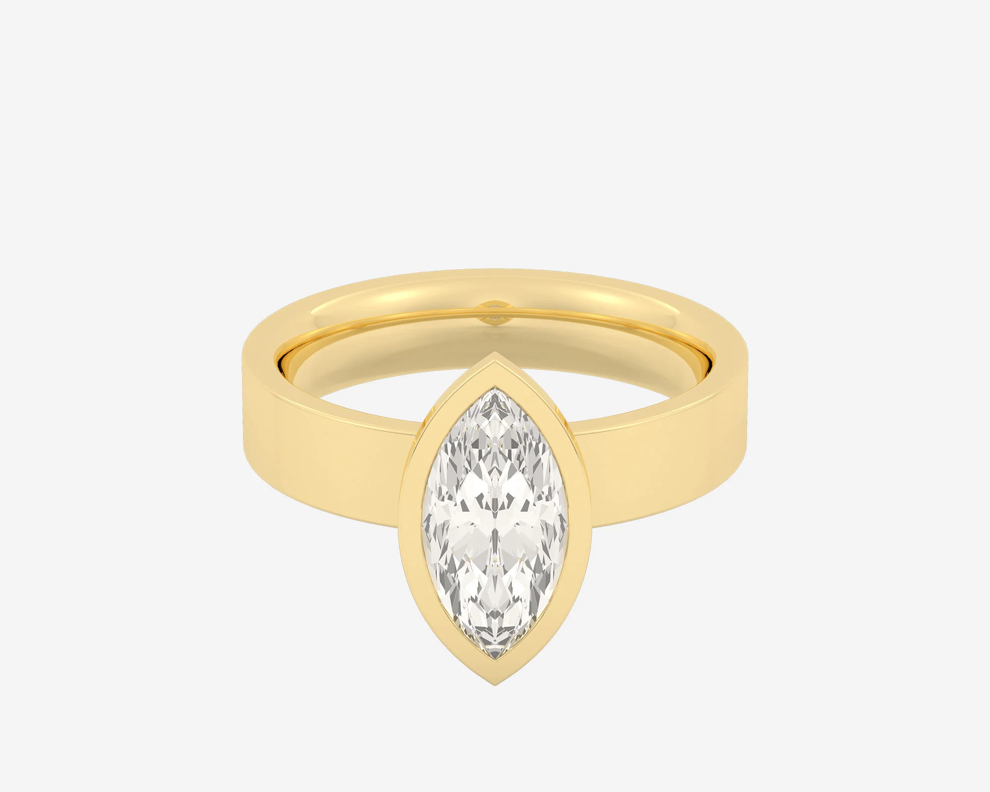 The Square Bezel Solitaire — Marquise - Image 7