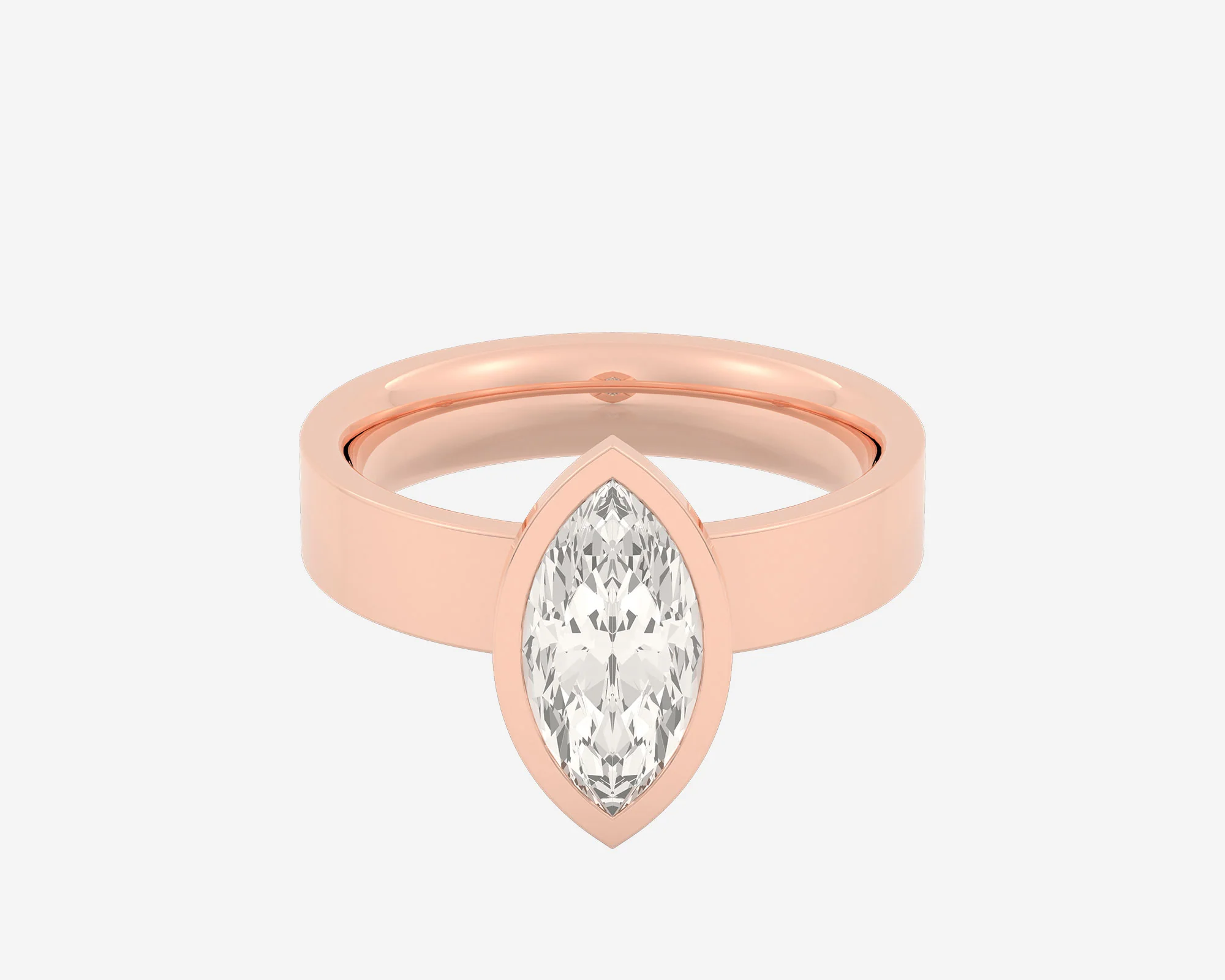 The Square Bezel Solitaire — Marquise - Image 9