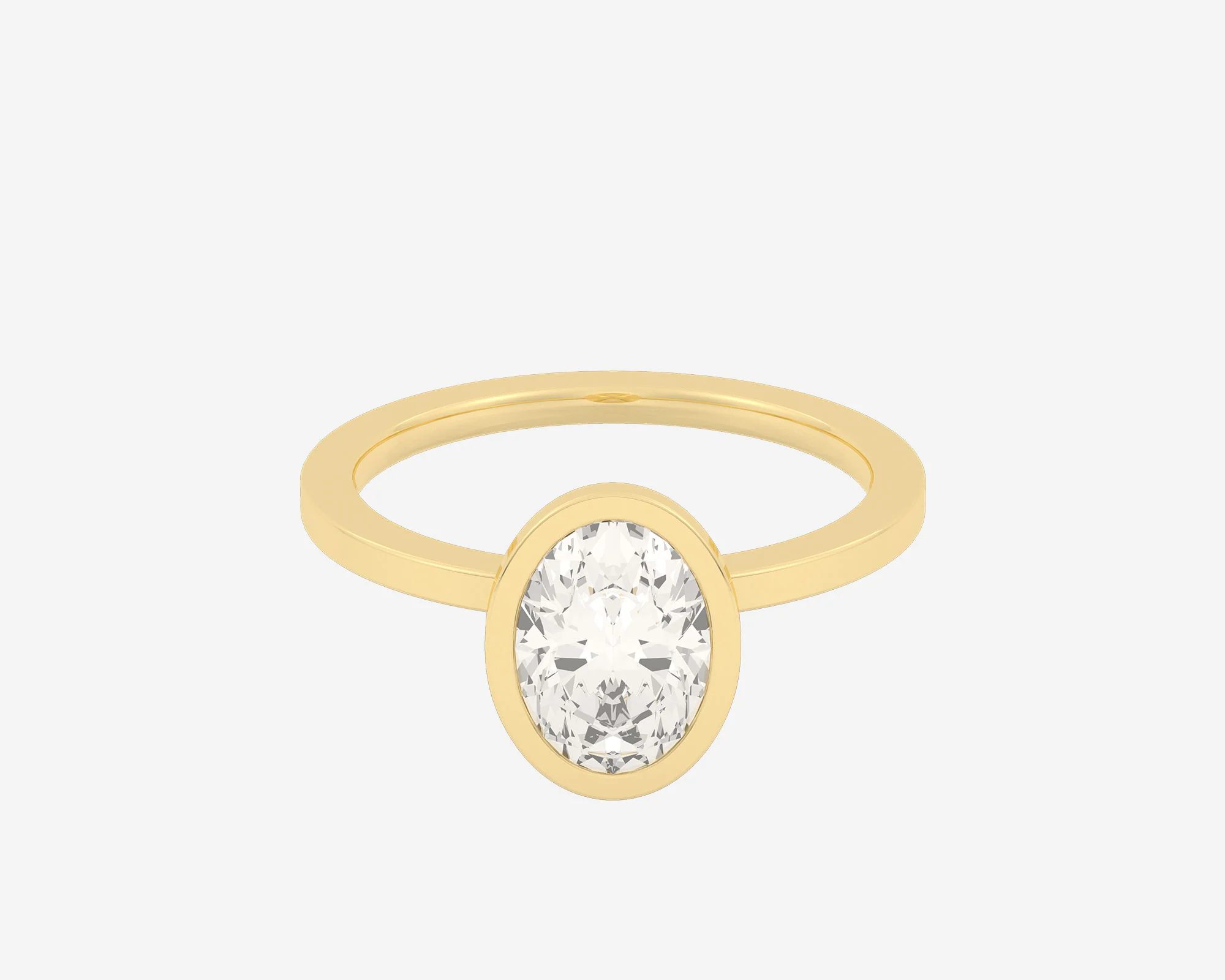 The Square Bezel Solitaire — Oval - Image 3