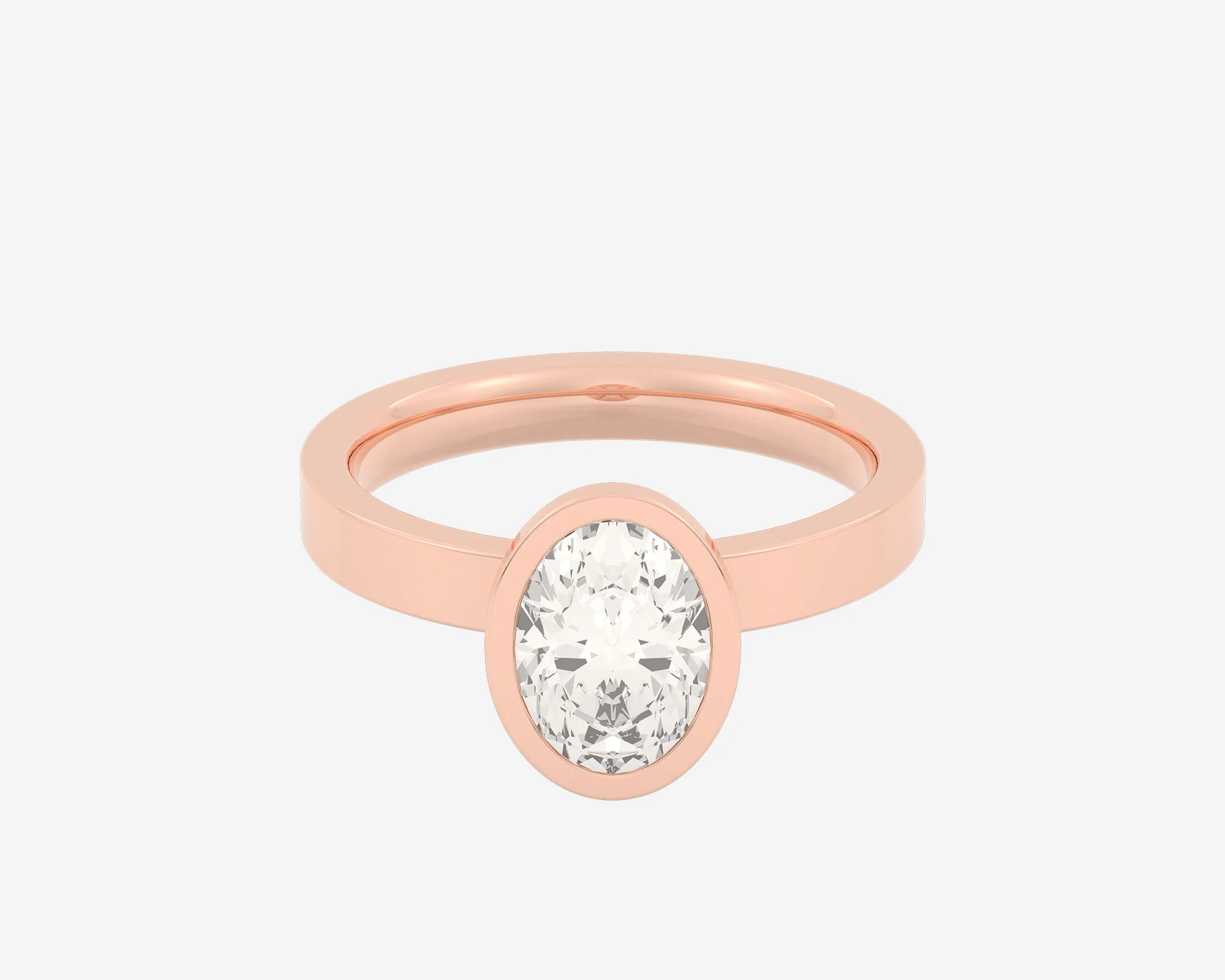 The Square Bezel Solitaire — Oval - Image 4