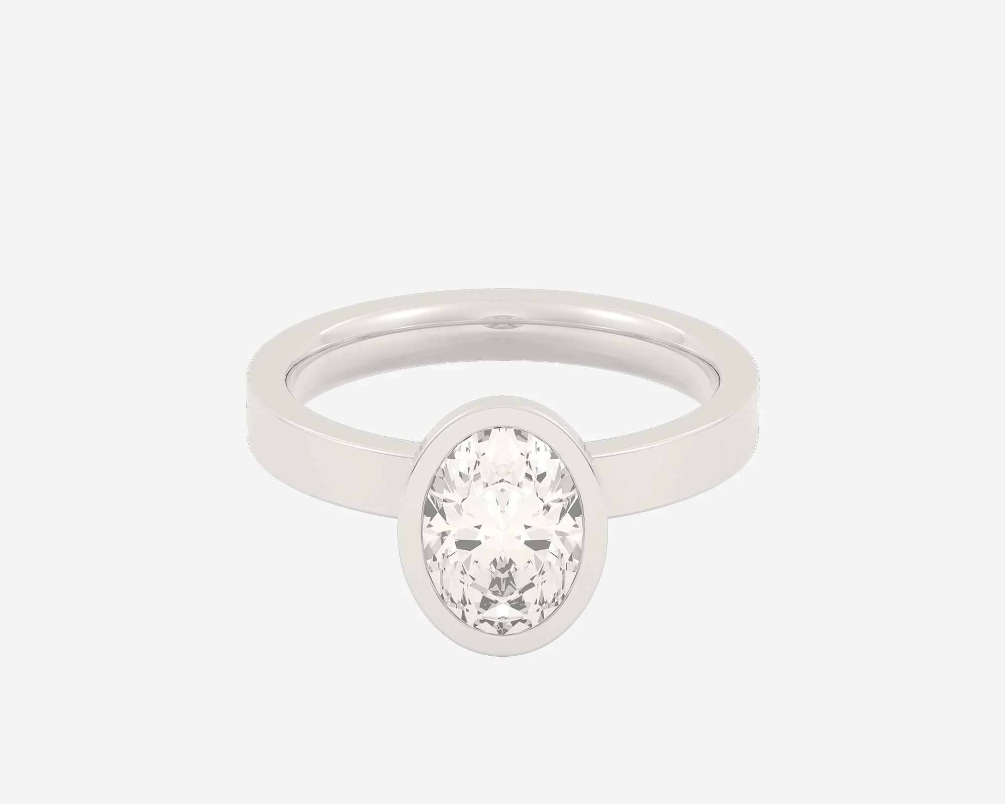 The Square Bezel Solitaire — Oval - Image 5