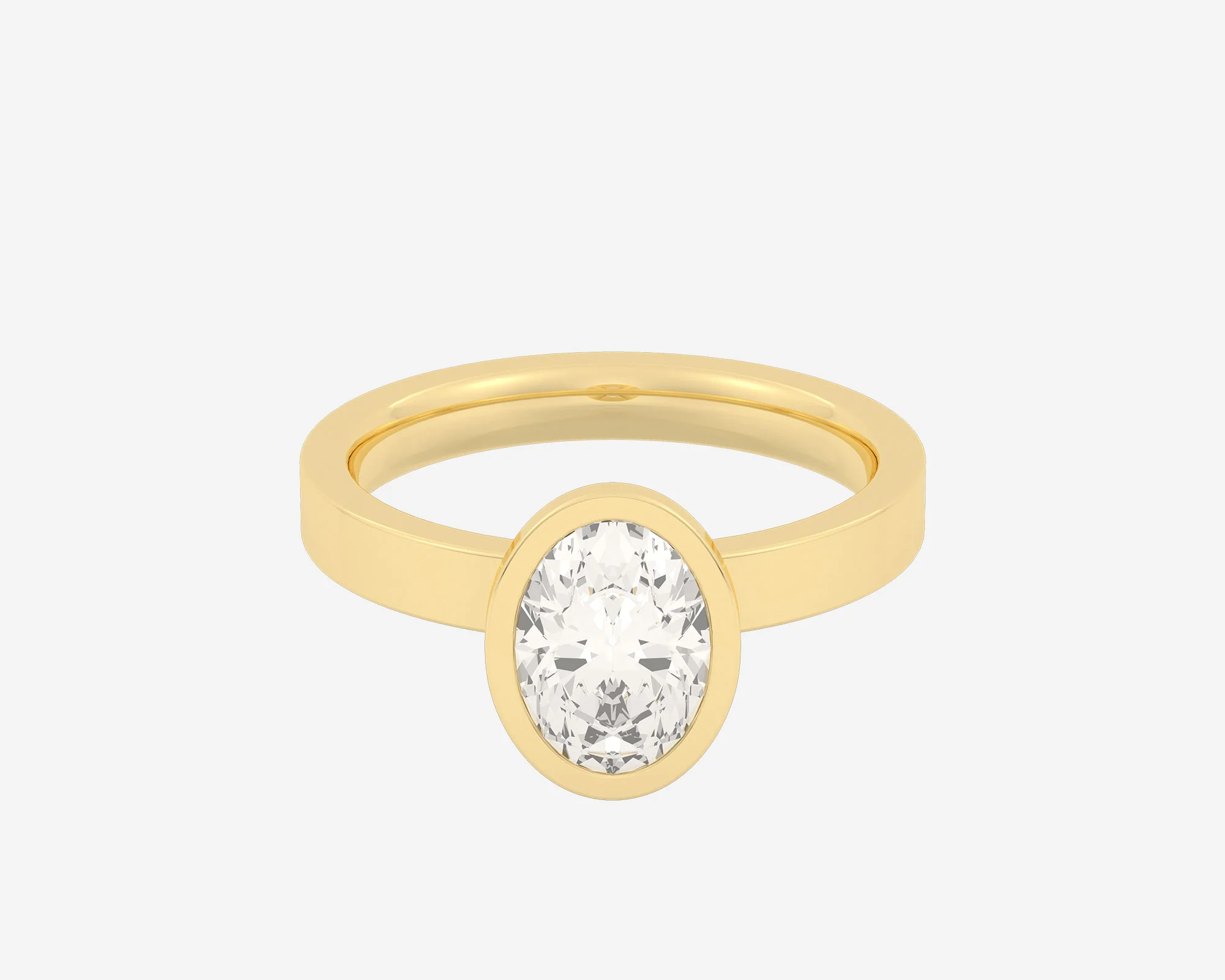 The Square Bezel Solitaire — Oval - Image 6