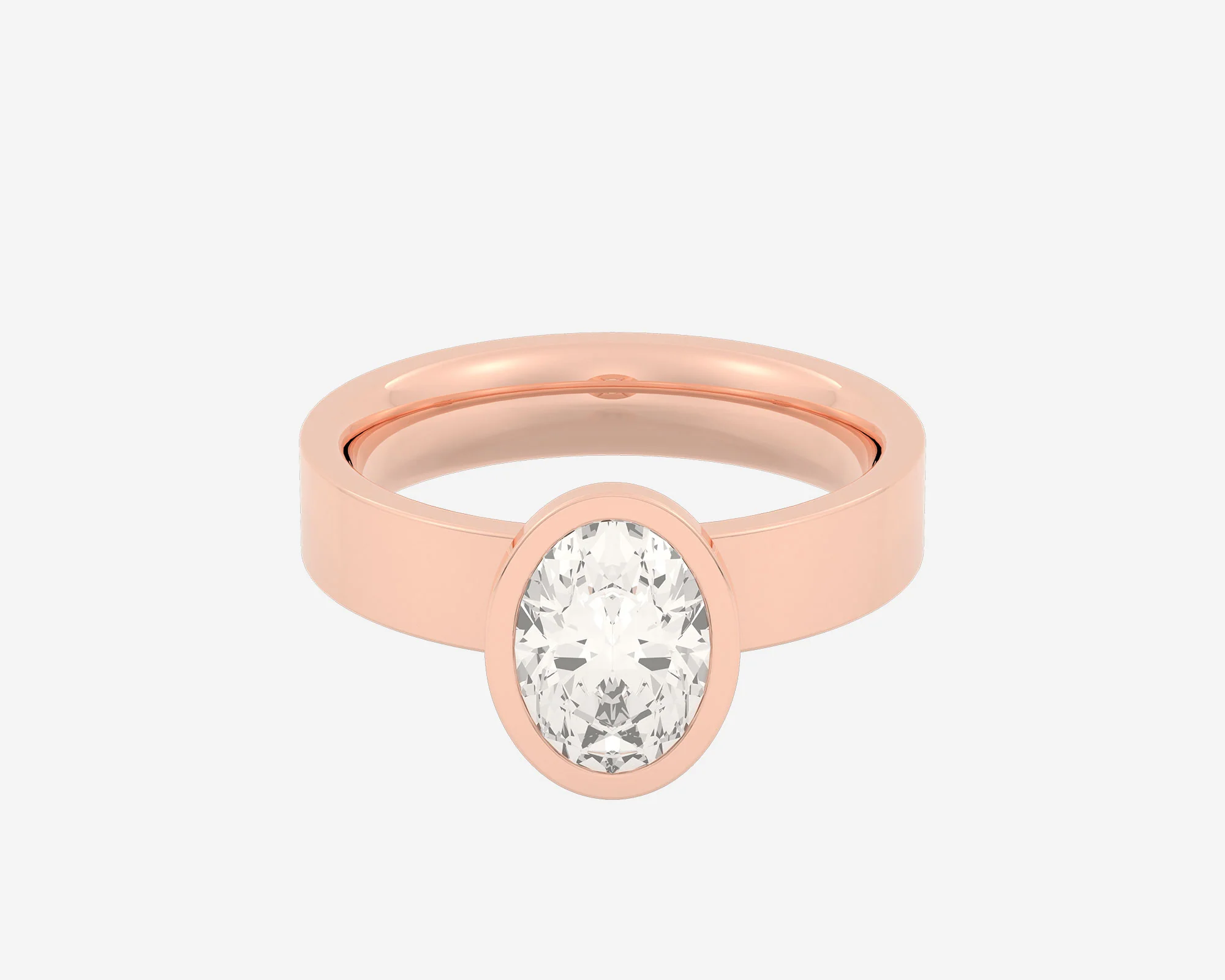 The Square Bezel Solitaire — Oval - Image 7