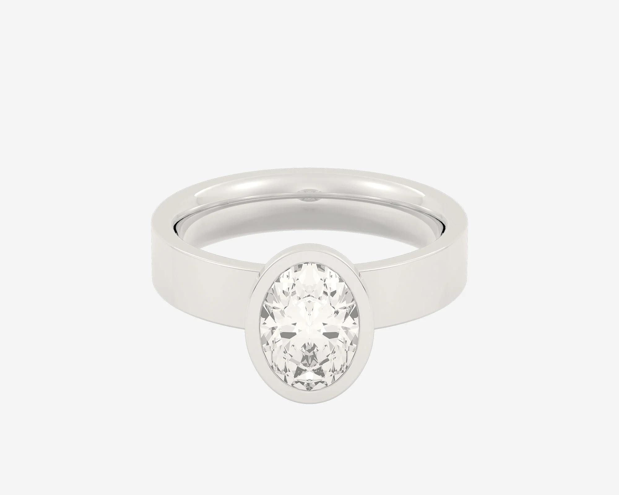 The Square Bezel Solitaire — Oval - Image 8