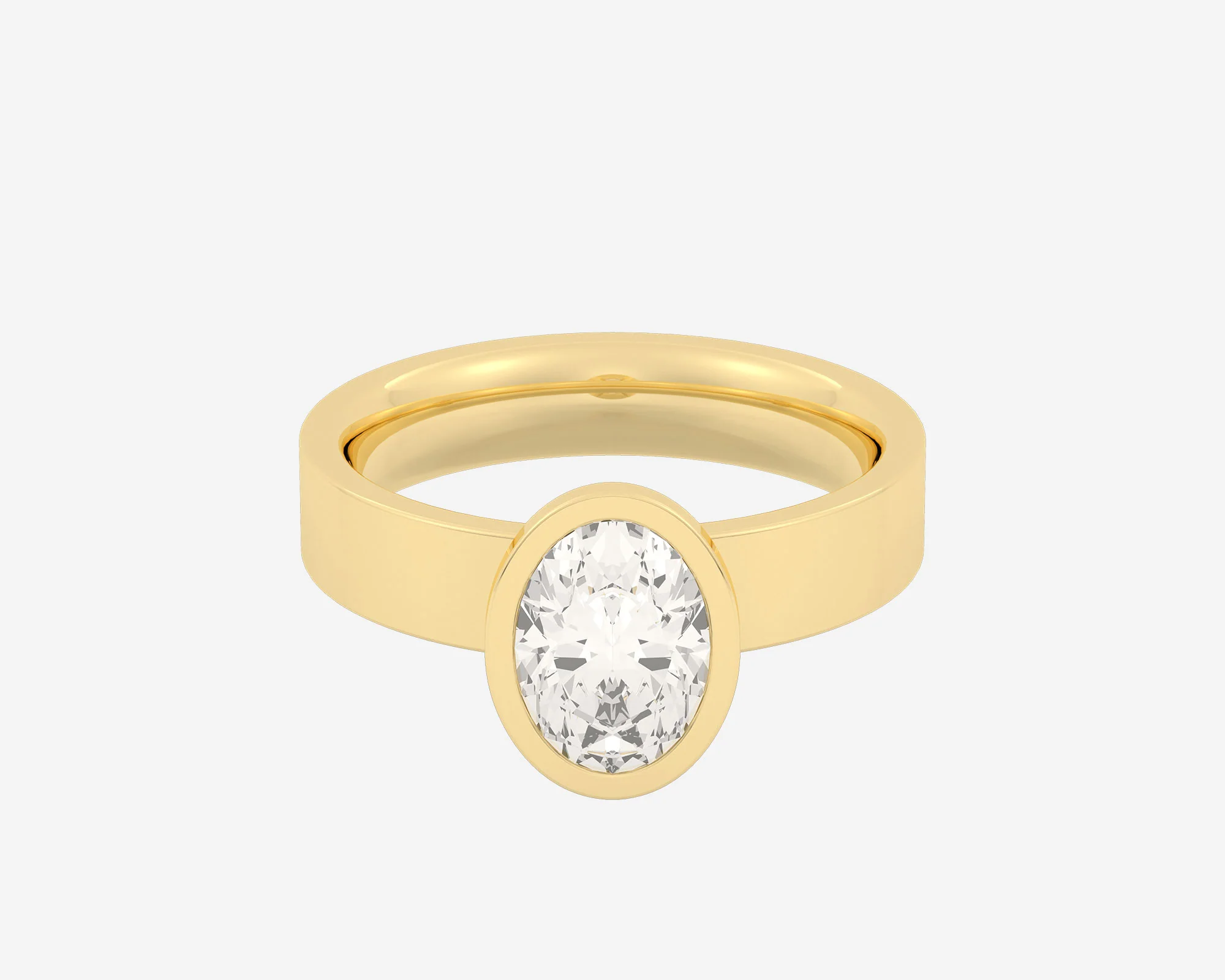 The Square Bezel Solitaire — Oval - Image 9