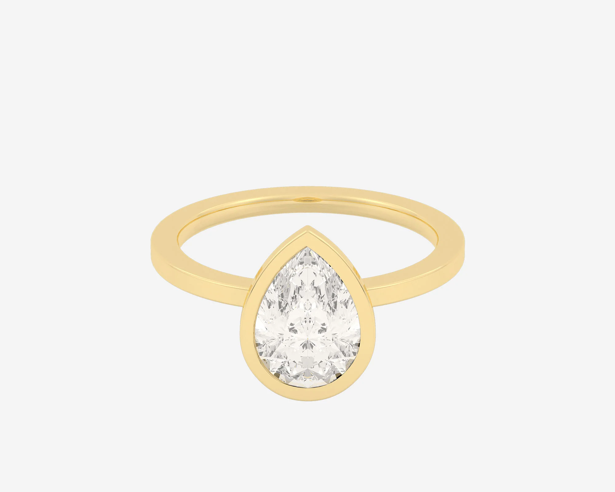 The Square Bezel Solitaire — Pear - Image 3