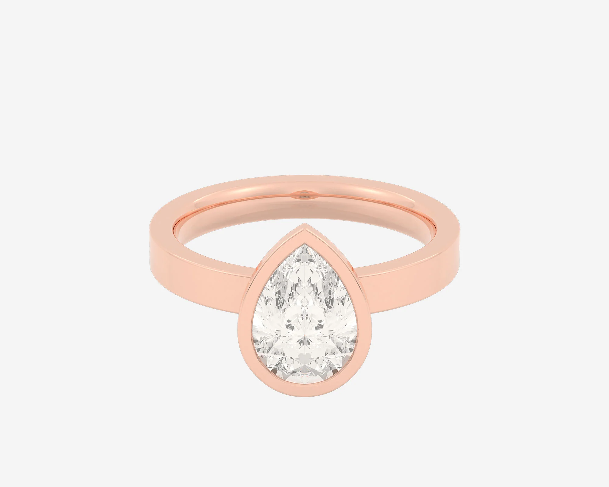 The Square Bezel Solitaire — Pear - Image 4