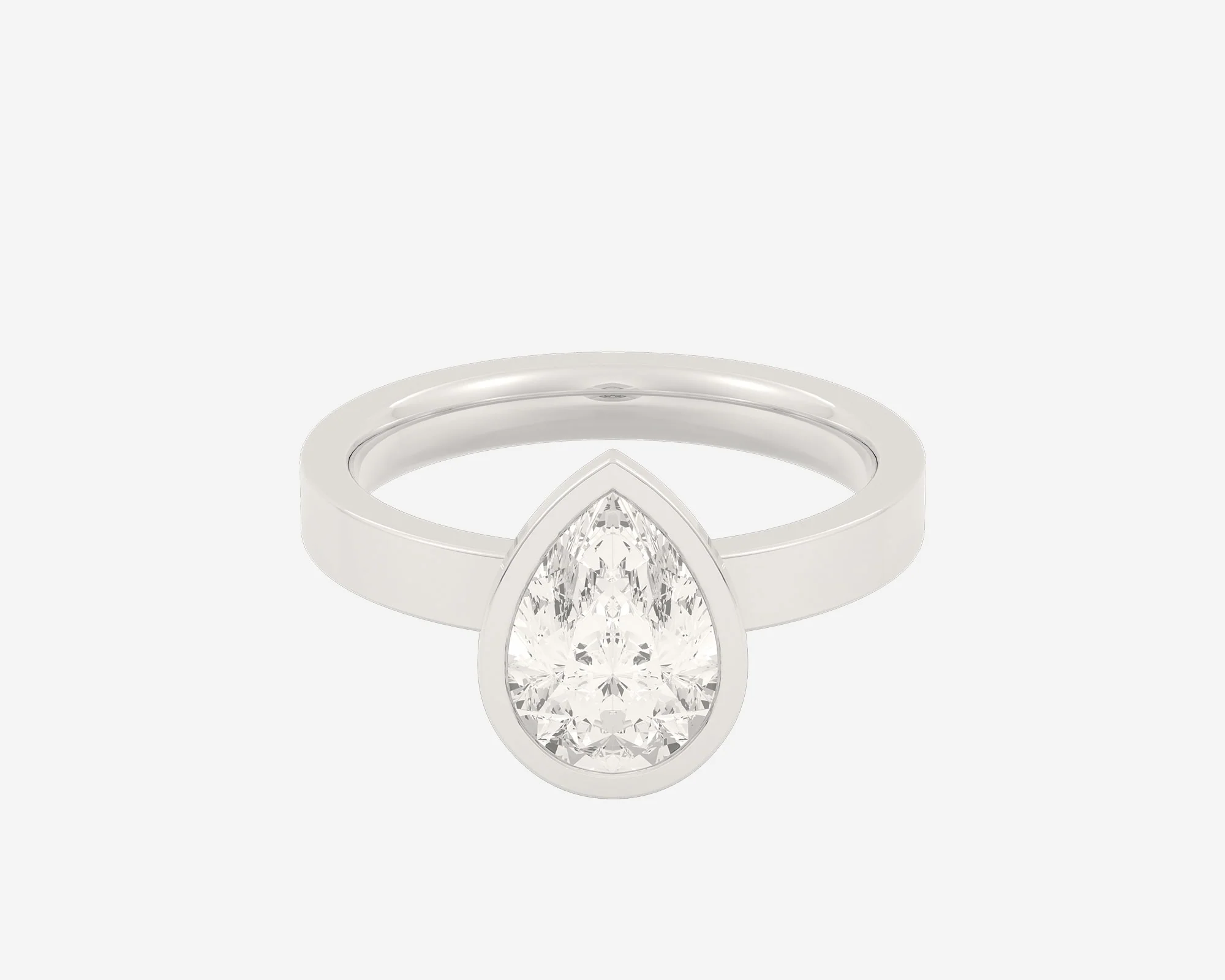 The Square Bezel Solitaire — Pear - Image 5