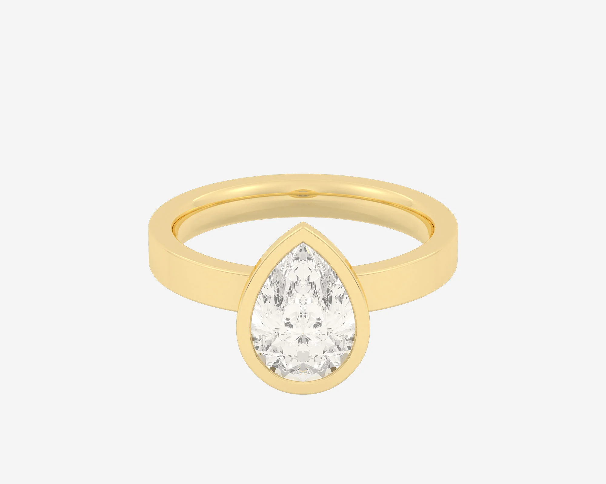 The Square Bezel Solitaire — Pear - Image 6