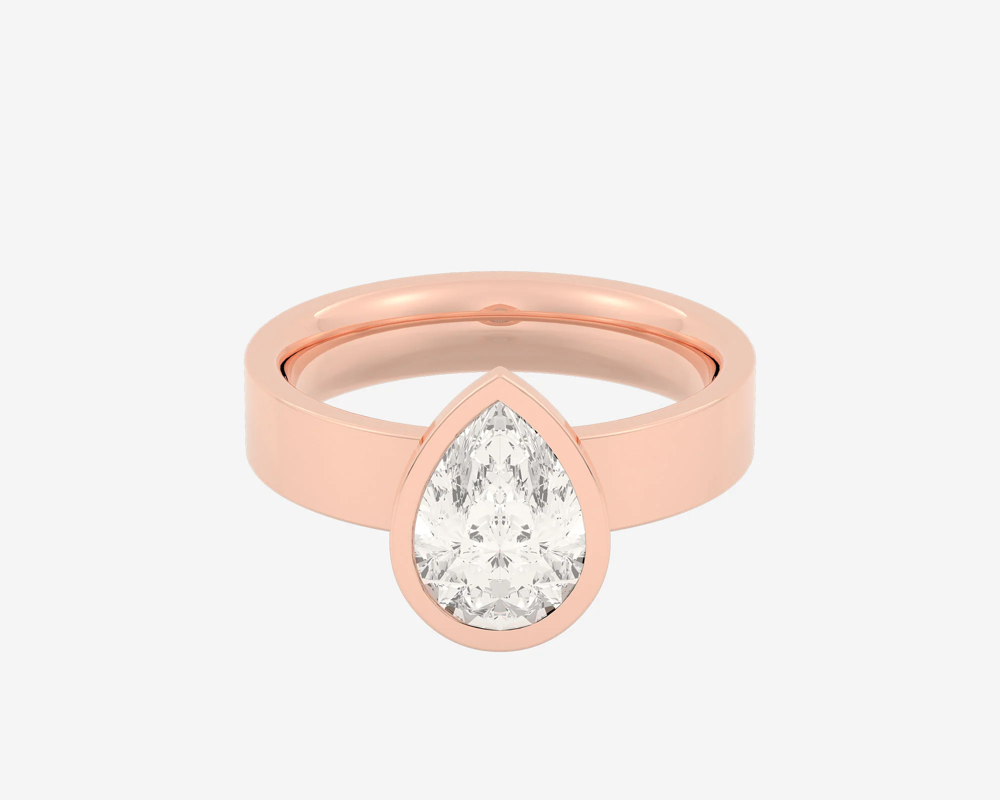 The Square Bezel Solitaire — Pear - Image 7