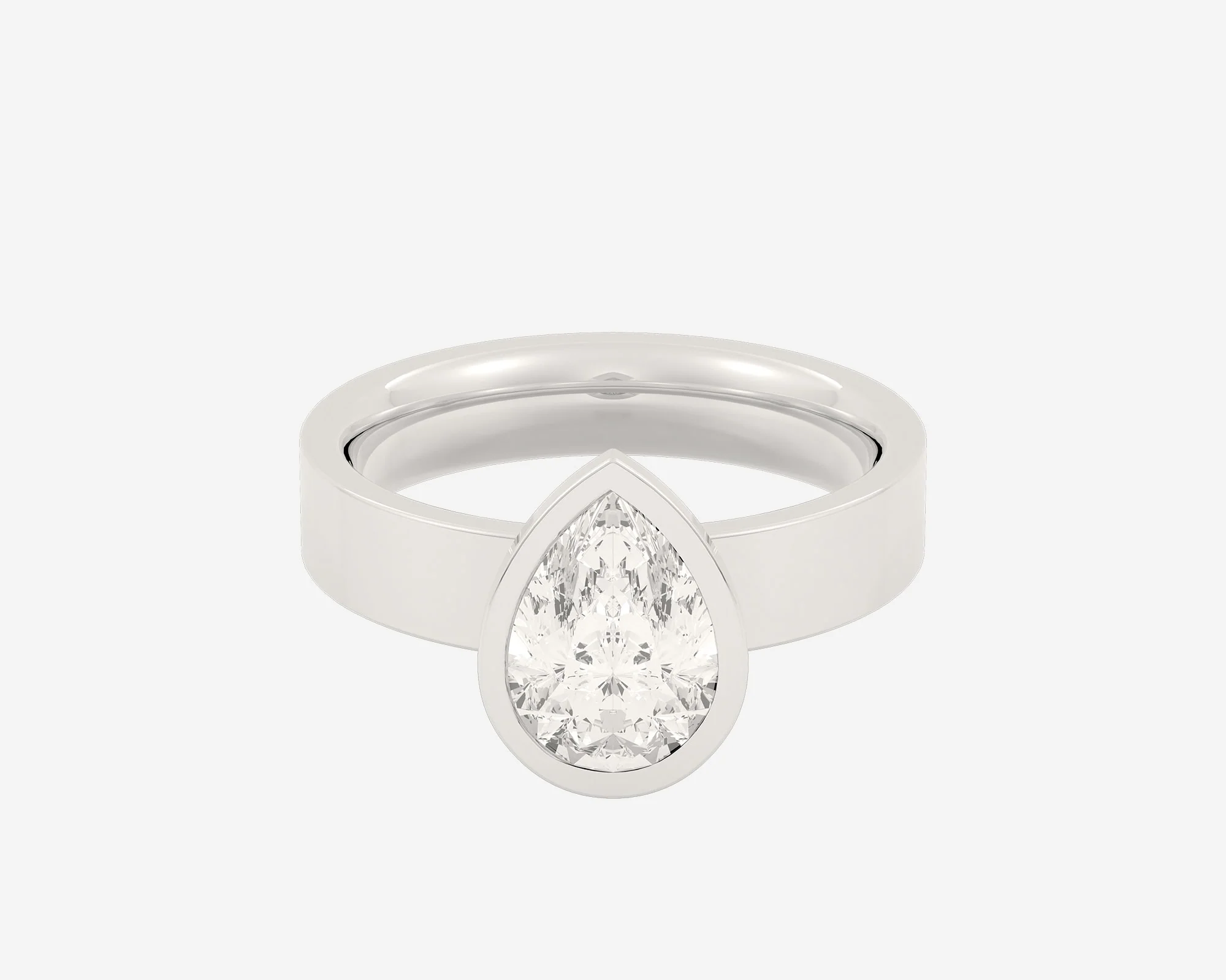The Square Bezel Solitaire — Pear - Image 8