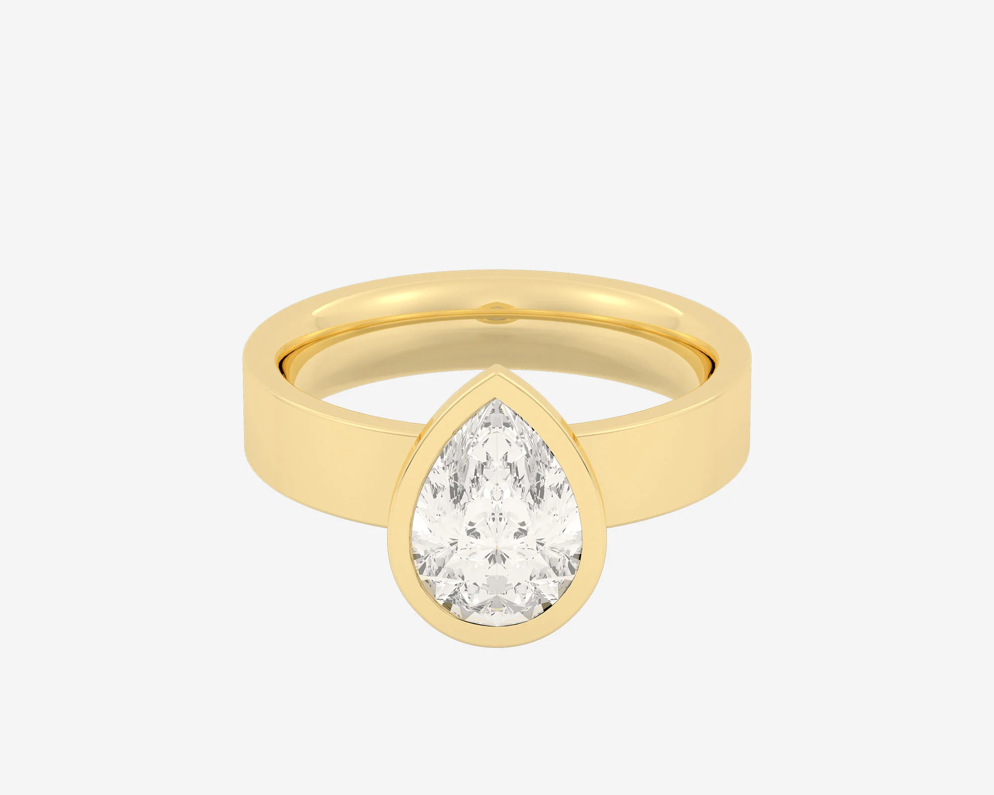 The Square Bezel Solitaire — Pear - Image 9