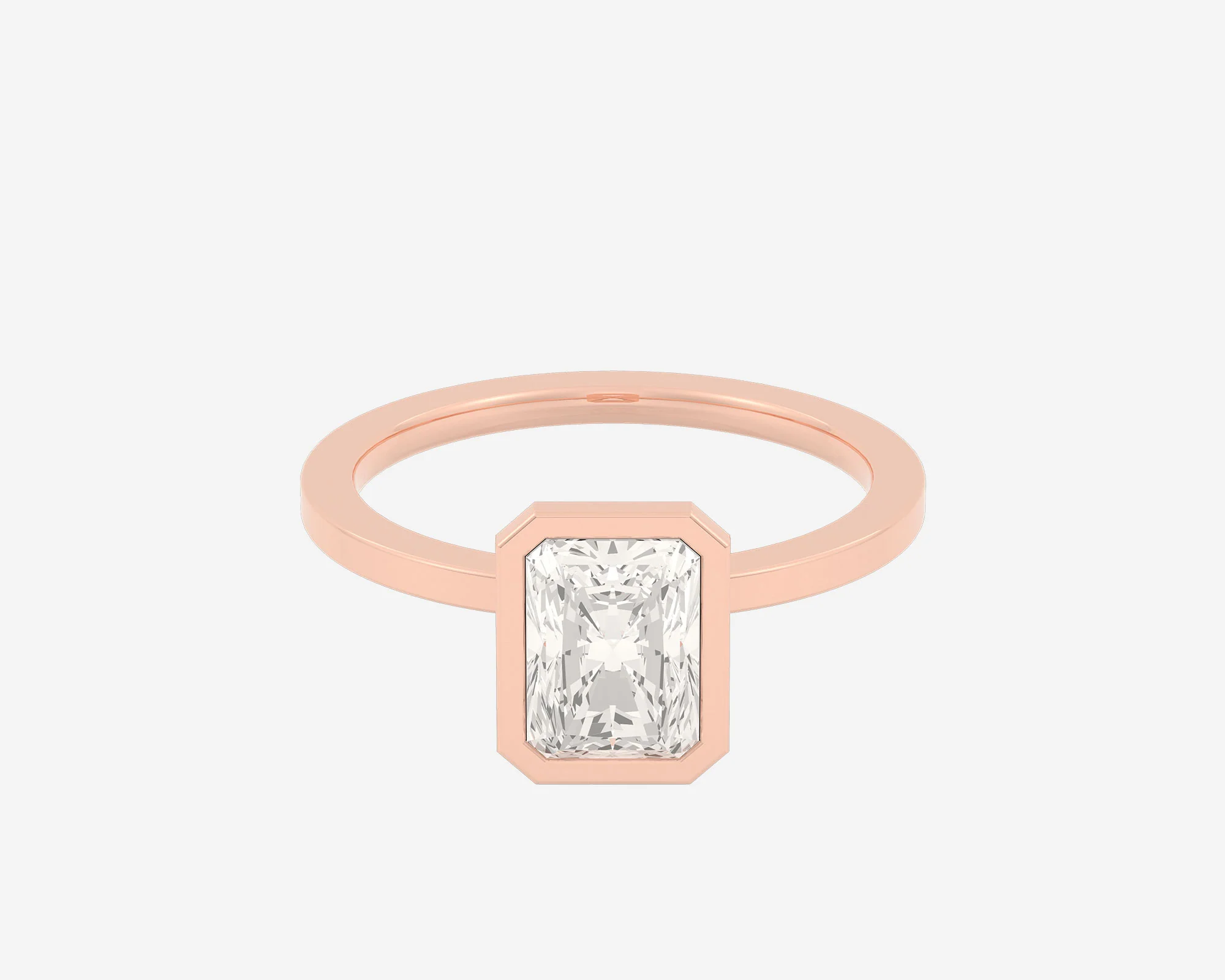 The Square Bezel Solitaire — Radiant - Image 3