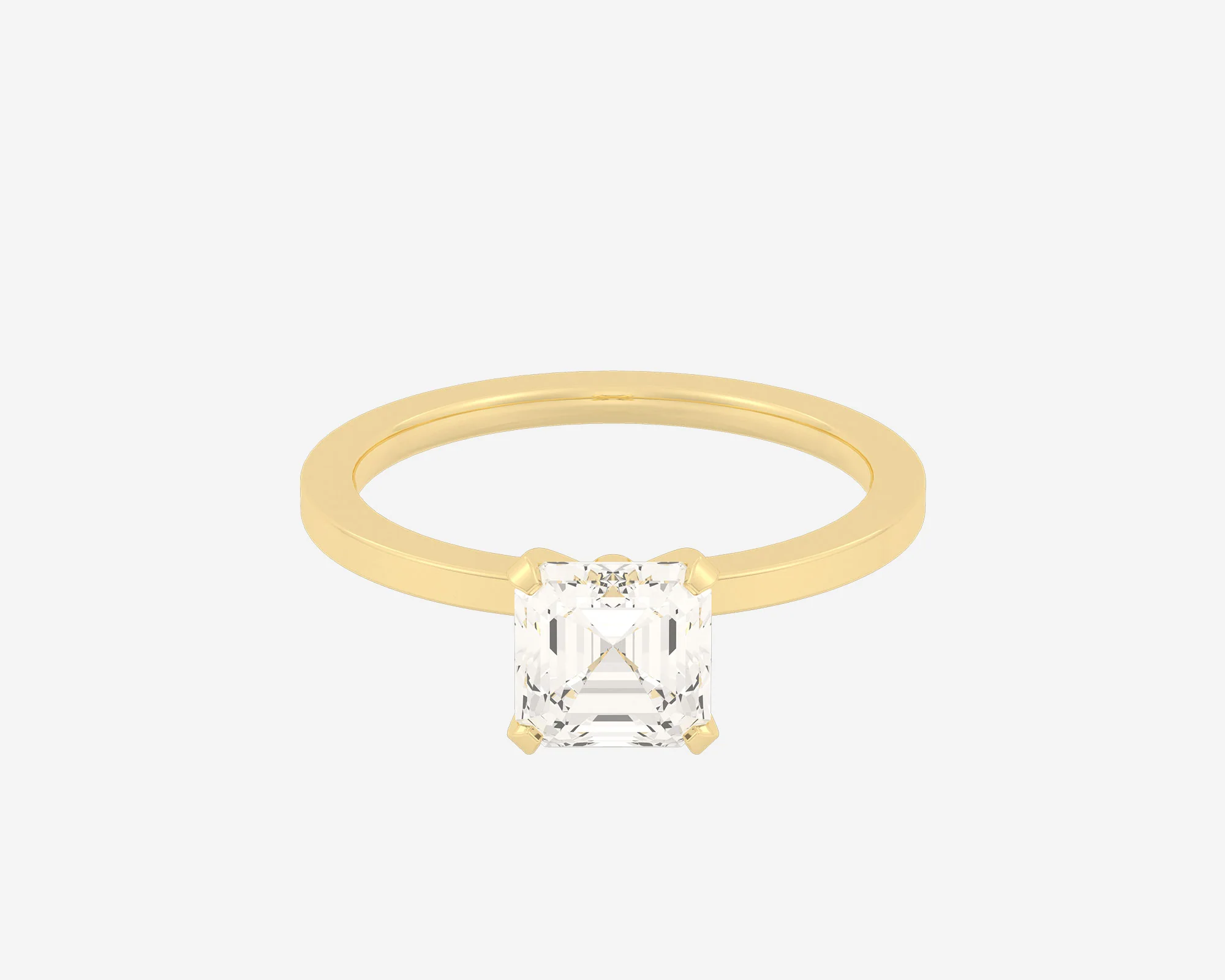 The Square Solitaire — Asscher