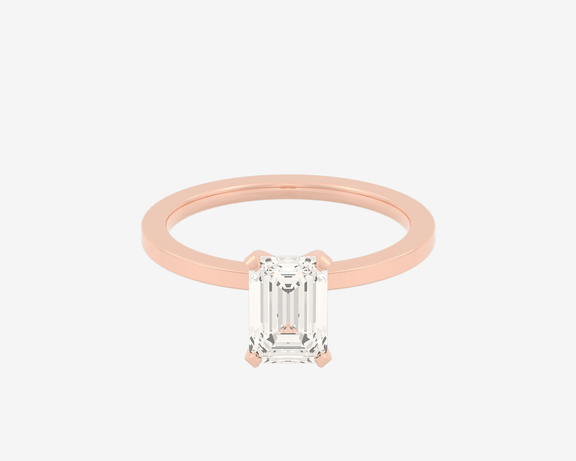 The Square Solitaire — Emerald